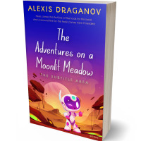 3D view of Premade Science Fiction Book Cover - Vivid Violet