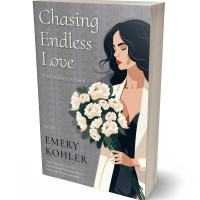 3D view of Premade Chick Lit Book Cover - Gray