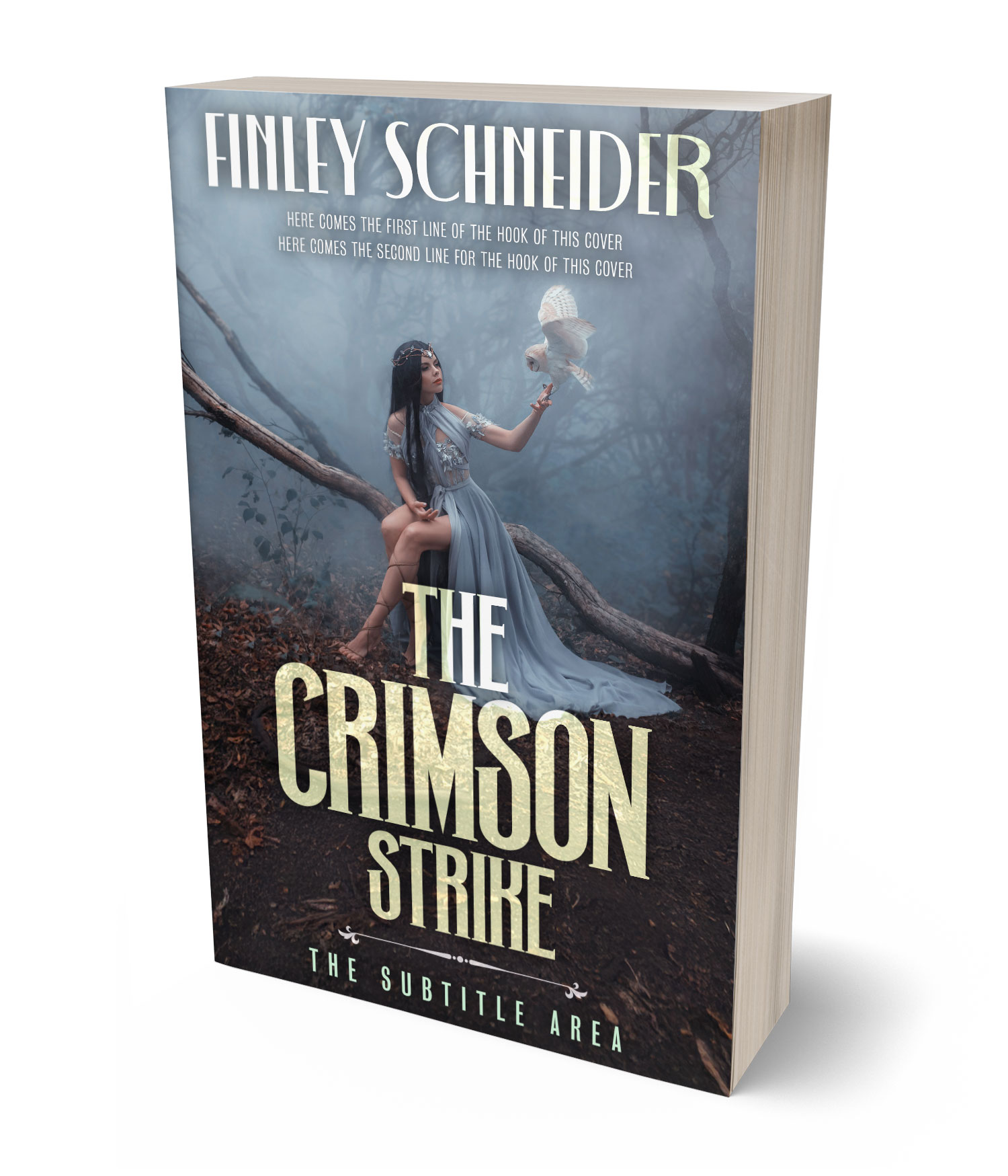 3D view of Premade Fantasy Book Cover - Mako #16726 | BookCoverZone