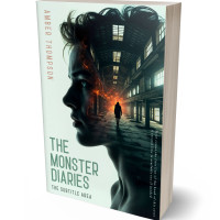 3D view of Premade Mystery & Thriller & Suspense Book Cover - Outer Space