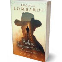 3D view of Premade Western Book Cover - English Walnut