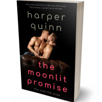 3D view of Premade Romance Book Cover - Antique Brass