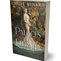 3D view of Premade Romance Book Cover - Taupe