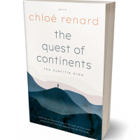 3D view of Premade Abstract Book Cover - Blue Dianne