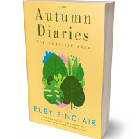 3D view of Premade Nature Book Cover - Marigold Yellow