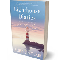 3D view of Premade Nature Book Cover - Pale Slate