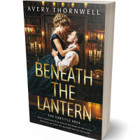 3D view of Premade Historical Book Cover - Tan