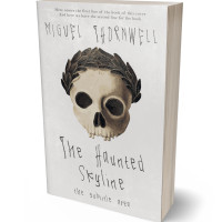 3D view of Premade Horror Book Cover - Quill Gray