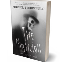 3D view of Premade Horror Book Cover - Silver