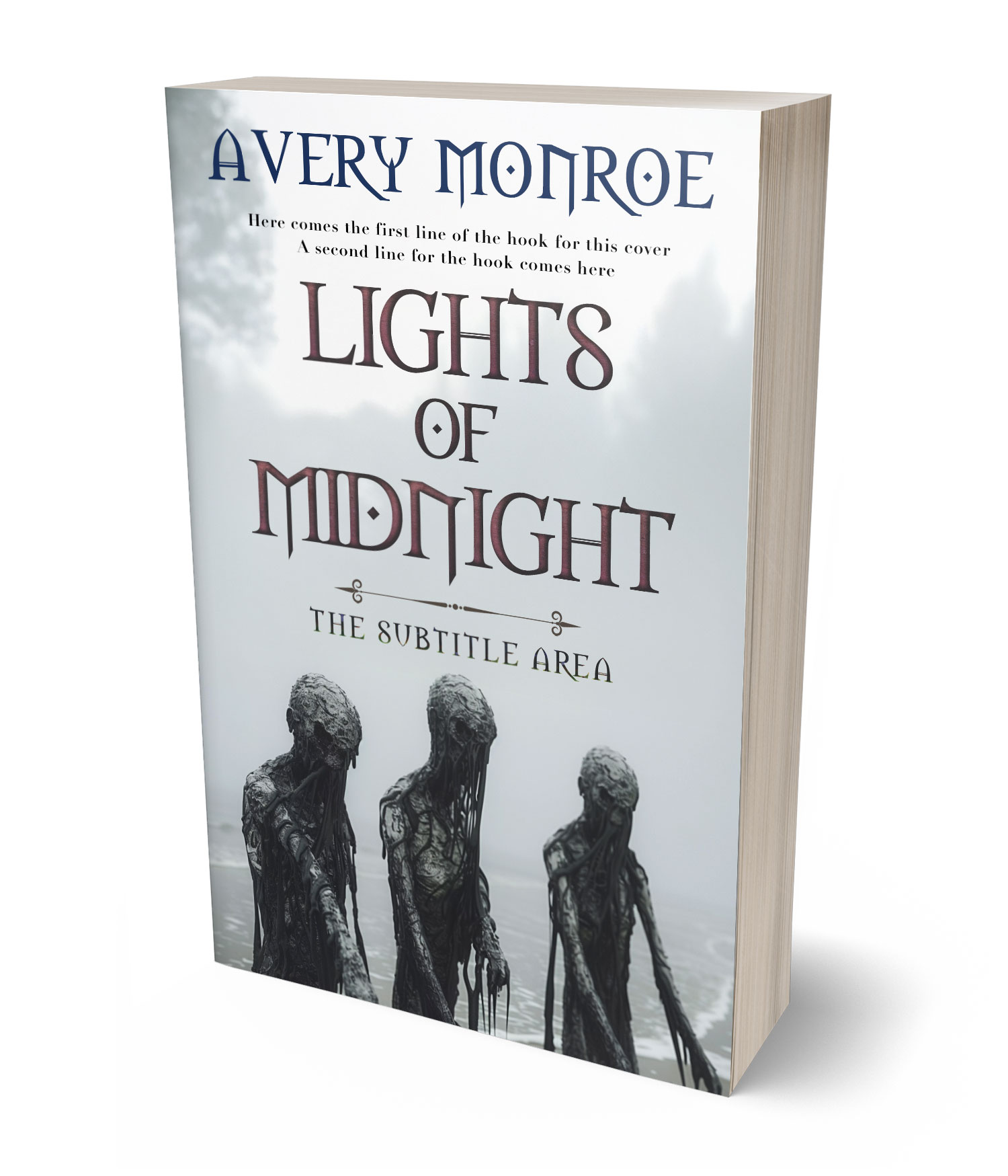 3D view of Premade Horror Book Cover - Iron