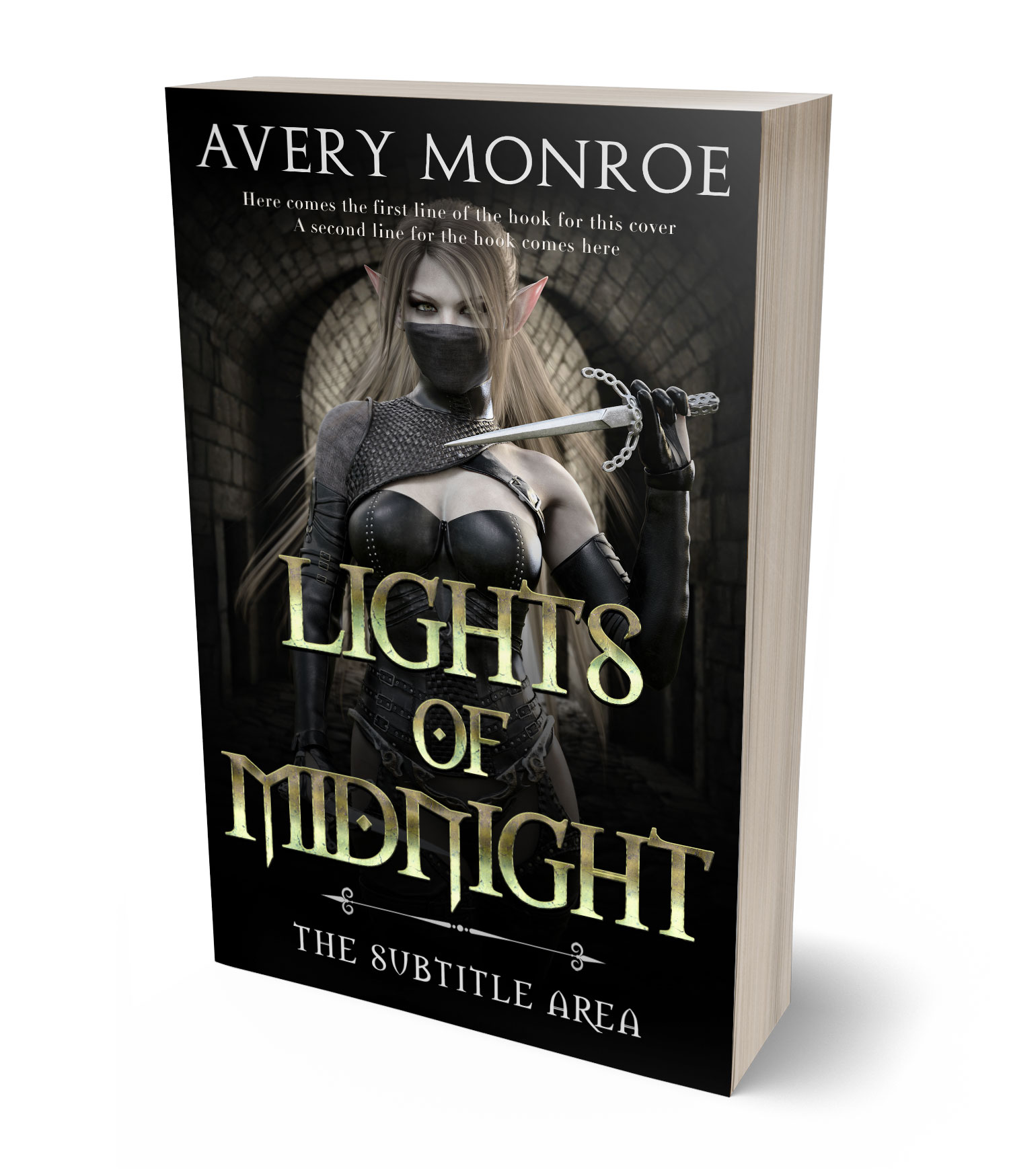 3D view of Premade Fantasy Book Cover - Rangoon Green