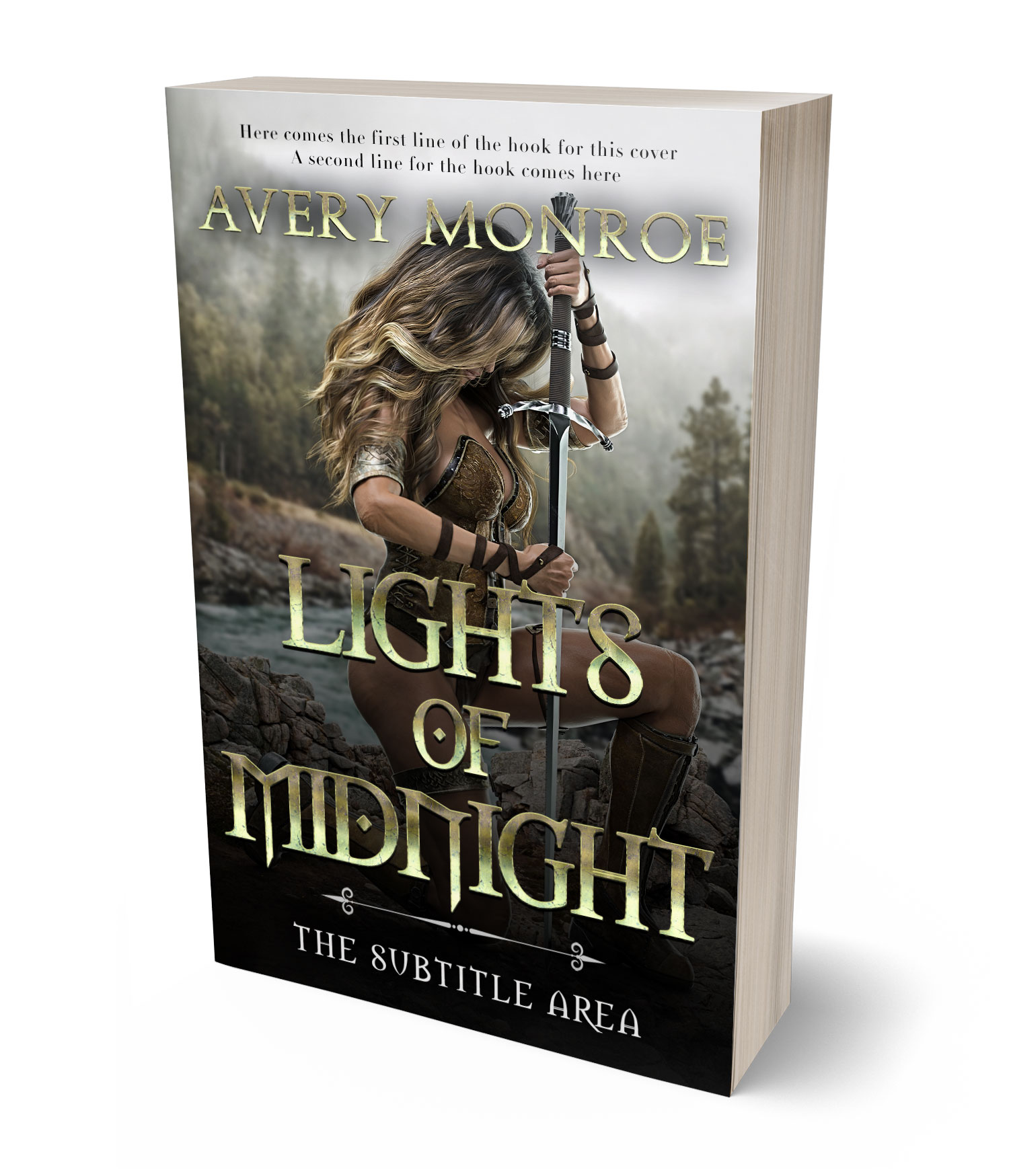 3D view of Premade Fantasy Book Cover - Zeus