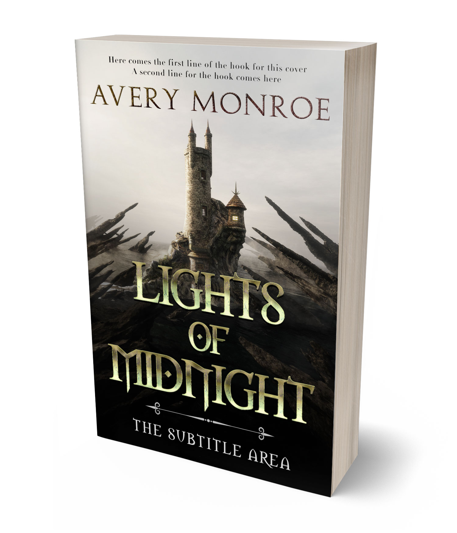 3D view of Premade Fantasy Book Cover - Zeus