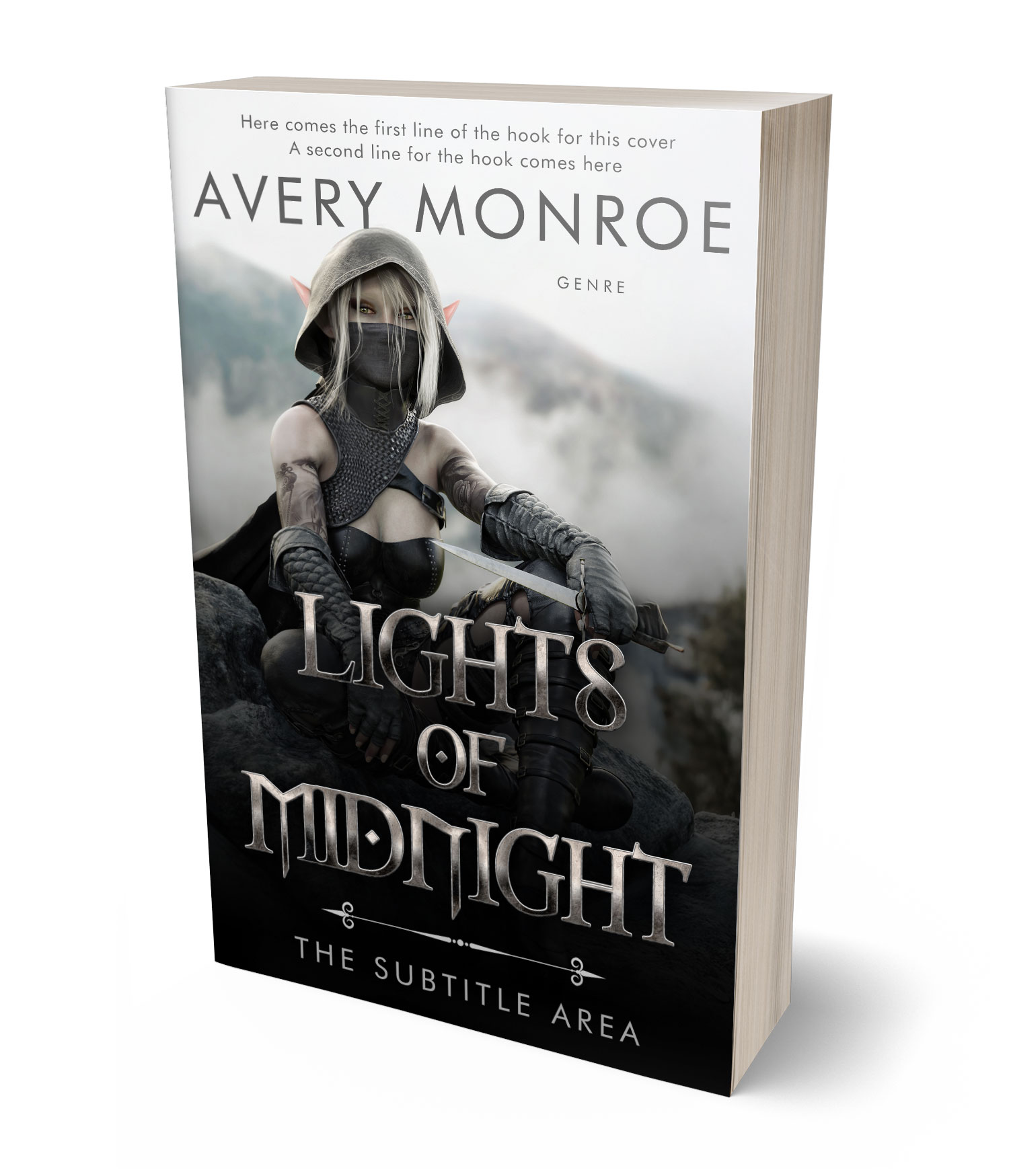 3D view of Premade Fantasy Book Cover - Tuatara