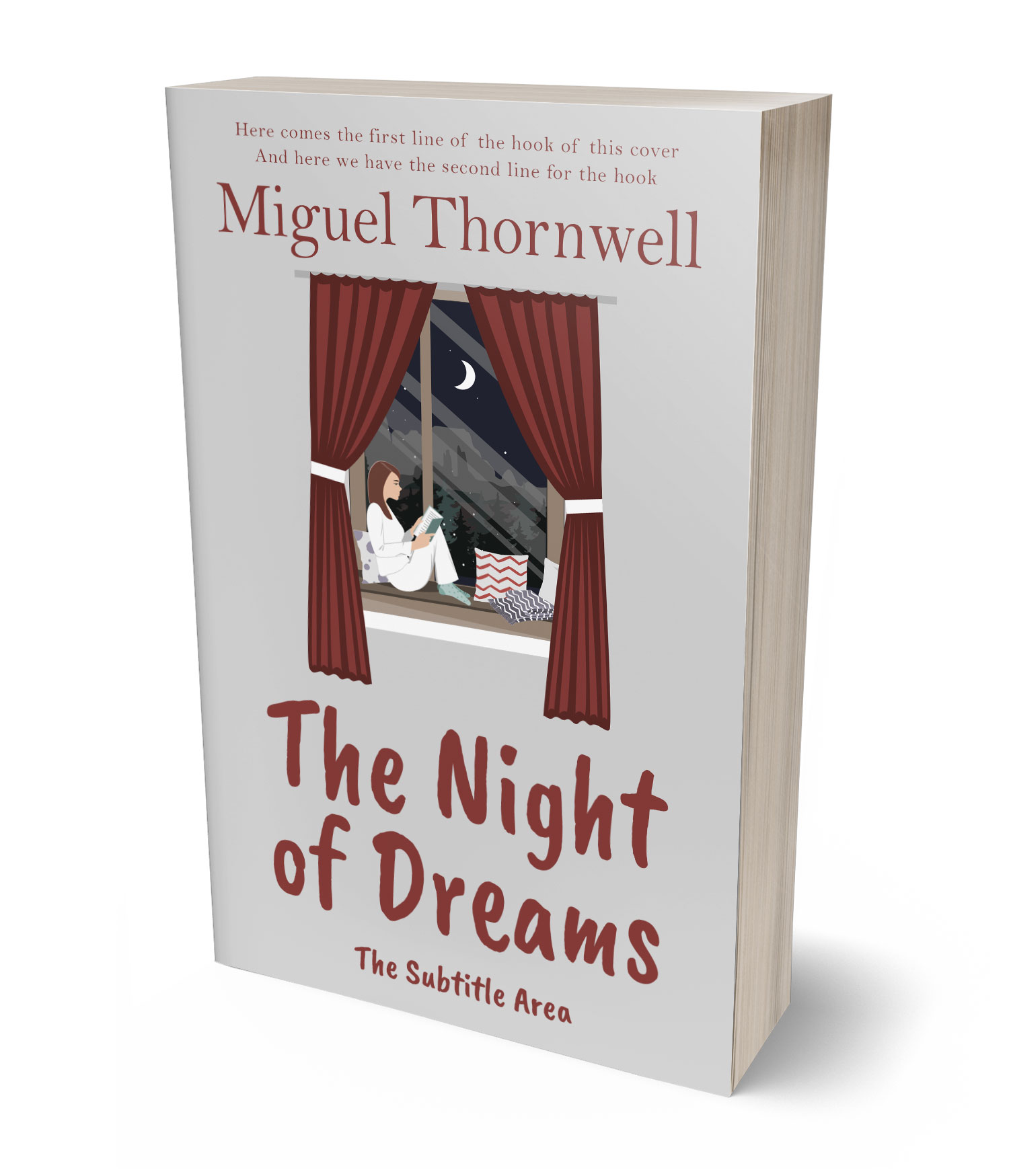 3D view of Premade Romance Book Cover - Alto