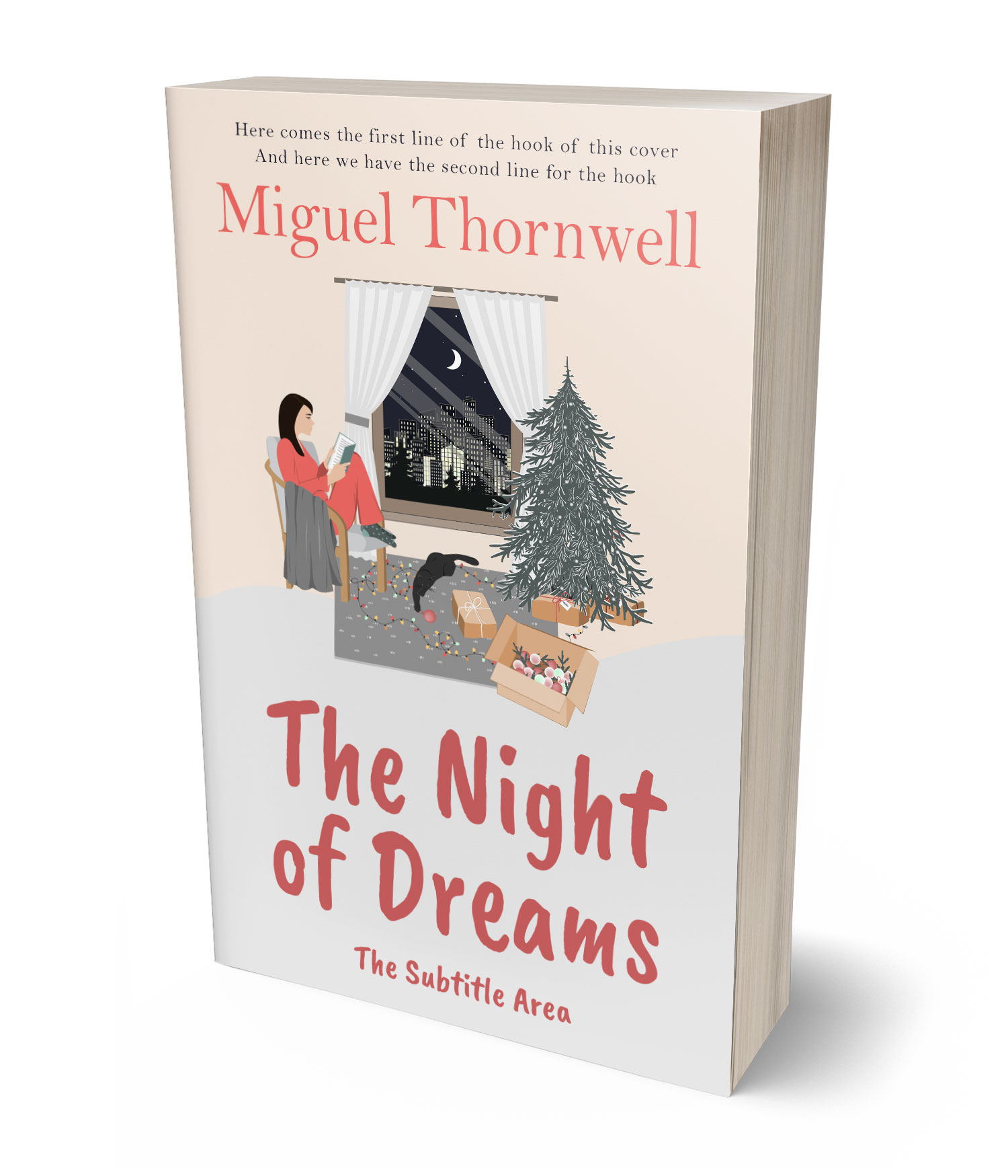 3D view of Premade Chick Lit Book Cover - Pearl Bush