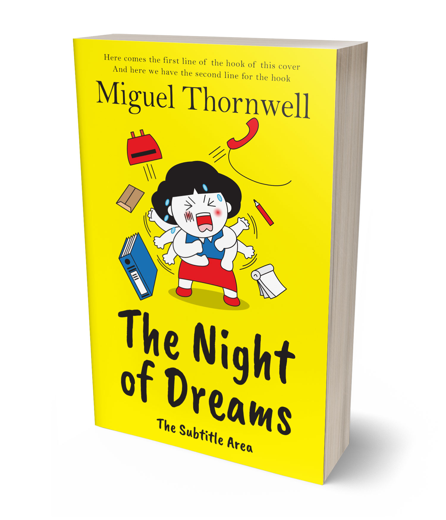 3D view of Premade Chick Lit Book Cover - Charade