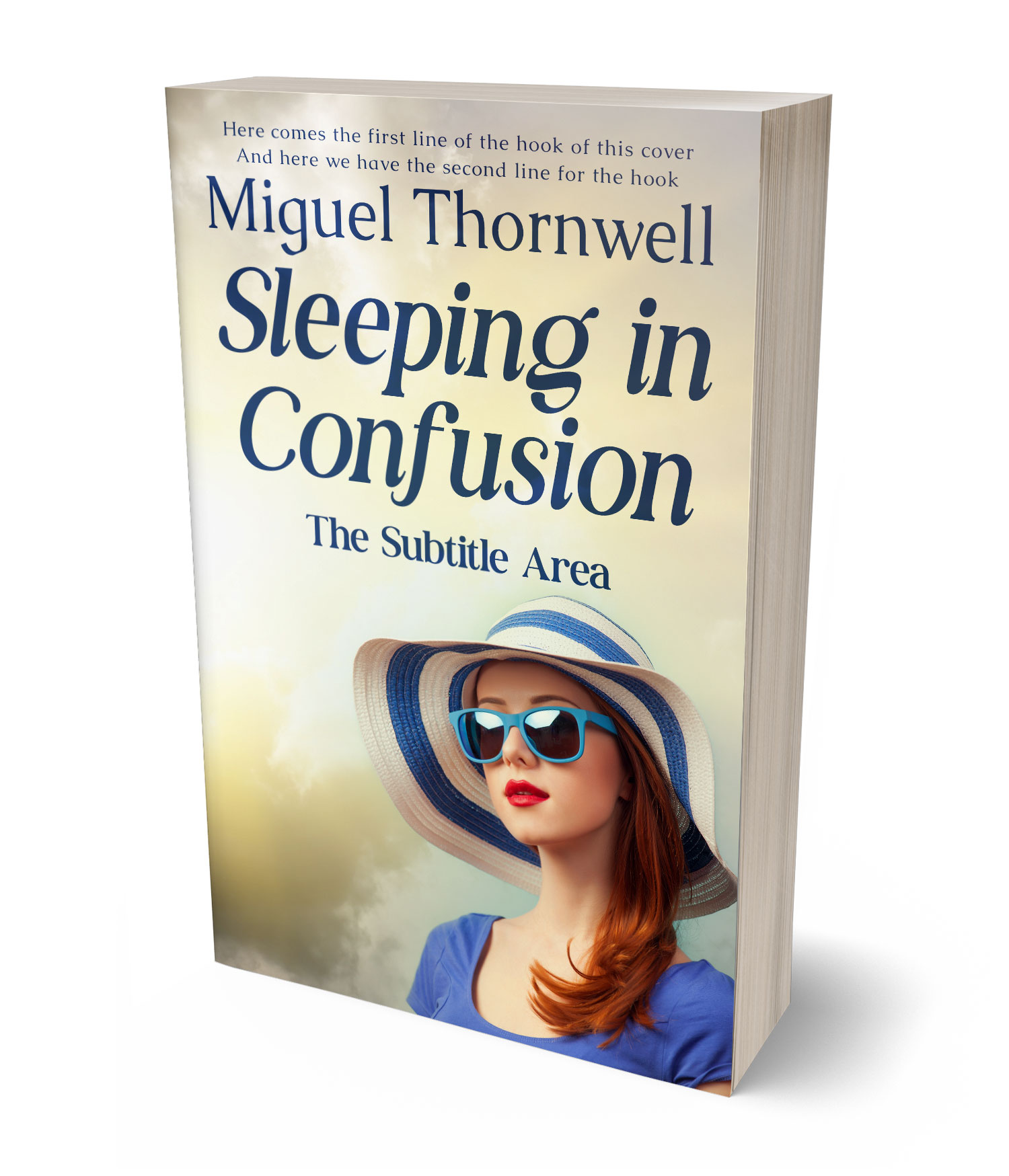 3D view of Premade Chick Lit Book Cover - White Rock