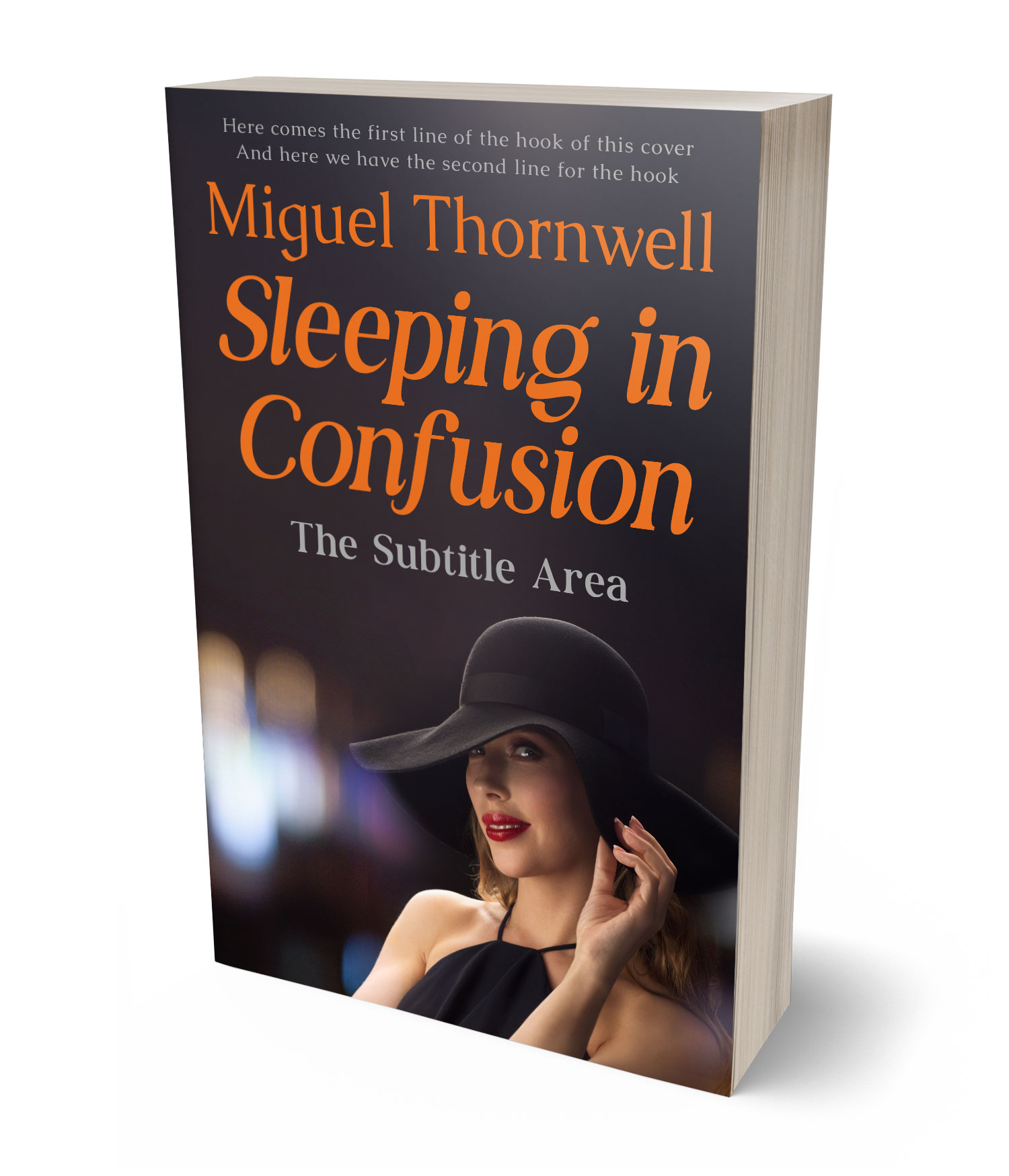 3D view of Premade Mystery & Thriller & Suspense Book Cover - Thunder