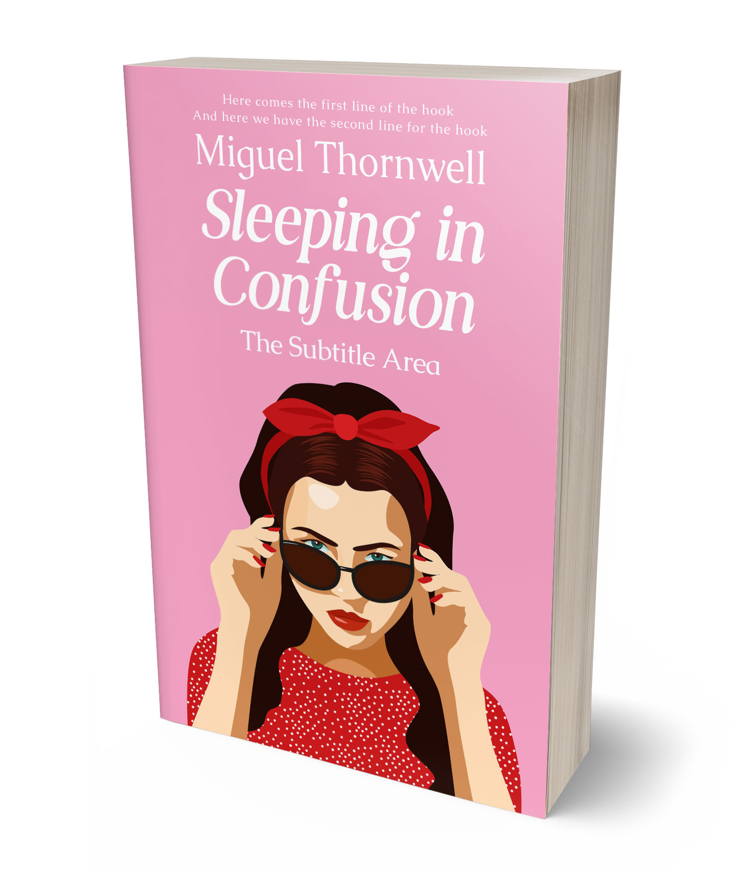 3D view of Premade Chick Lit Book Cover - Illusion