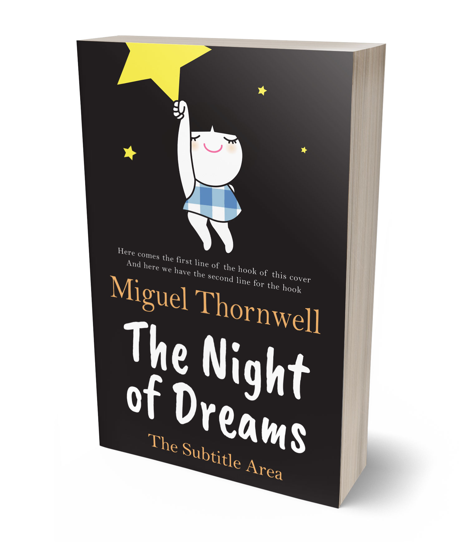 3D view of Premade Children's Book Cover - Thunder