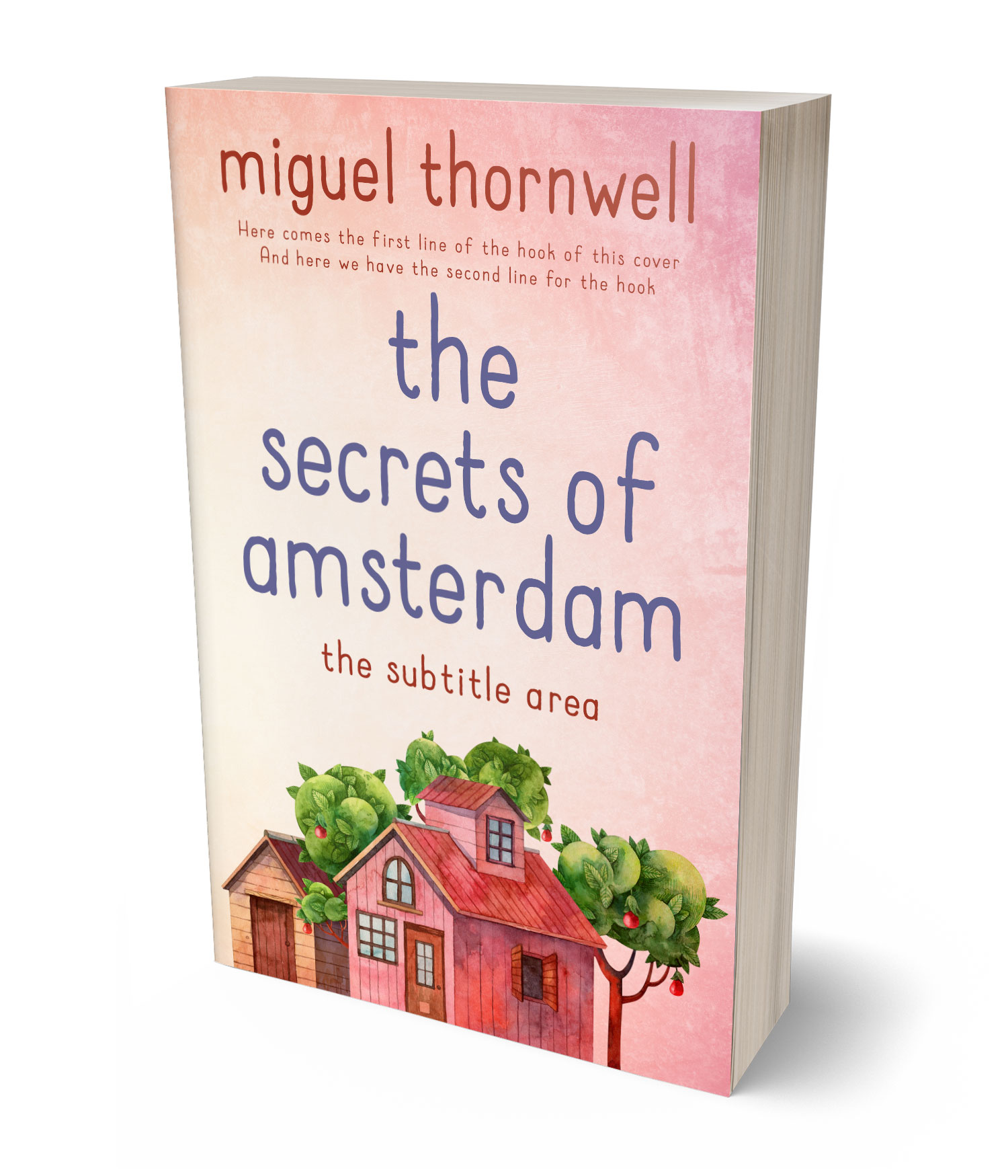 3D view of Premade Literary Fiction Book Cover - Givry