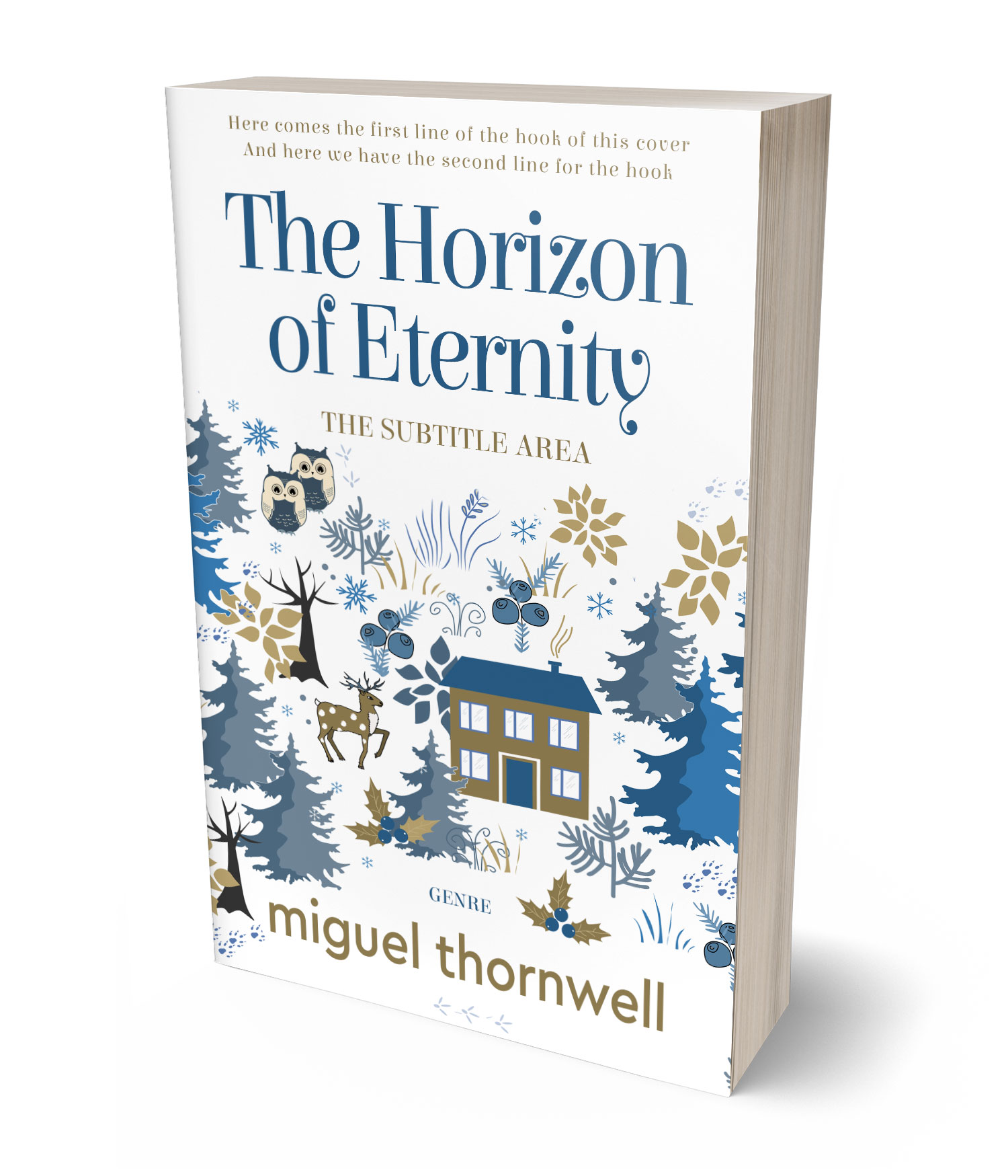 3D view of Premade Literary Fiction Book Cover - Gunsmoke