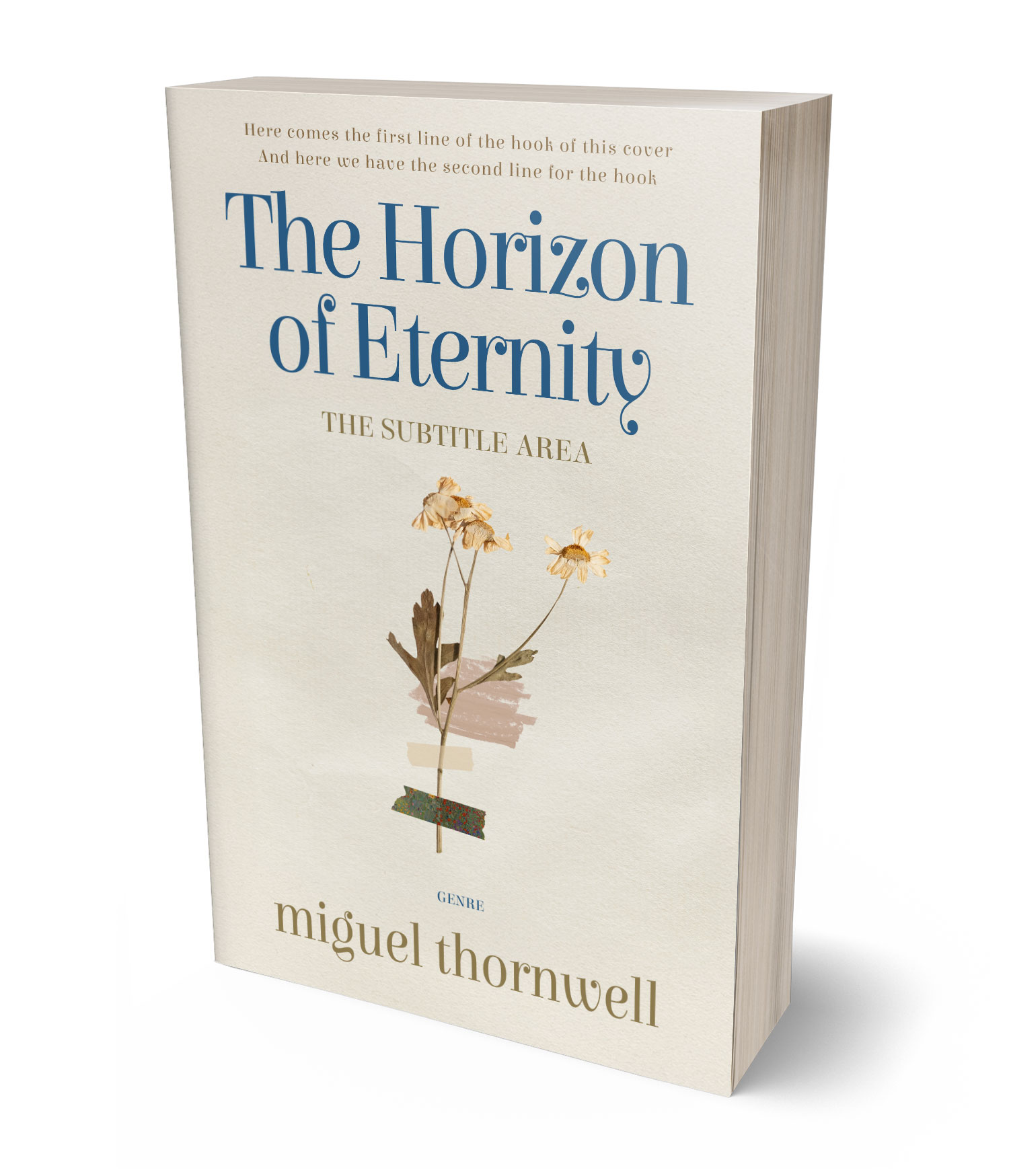 3D view of Premade Literary Fiction Book Cover - Pearl Bush