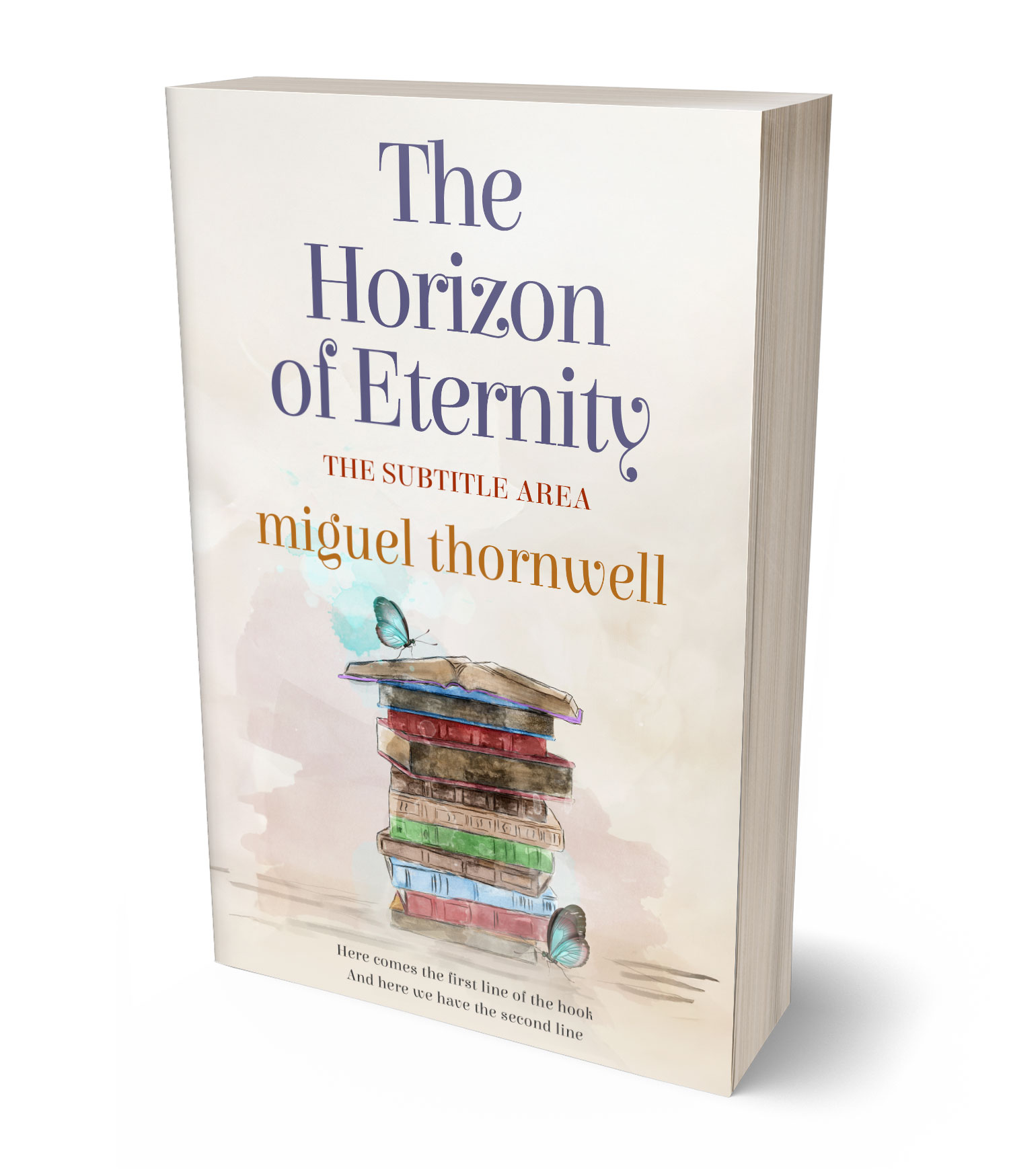 3D view of Premade Literary Fiction Book Cover - Pearl Bush