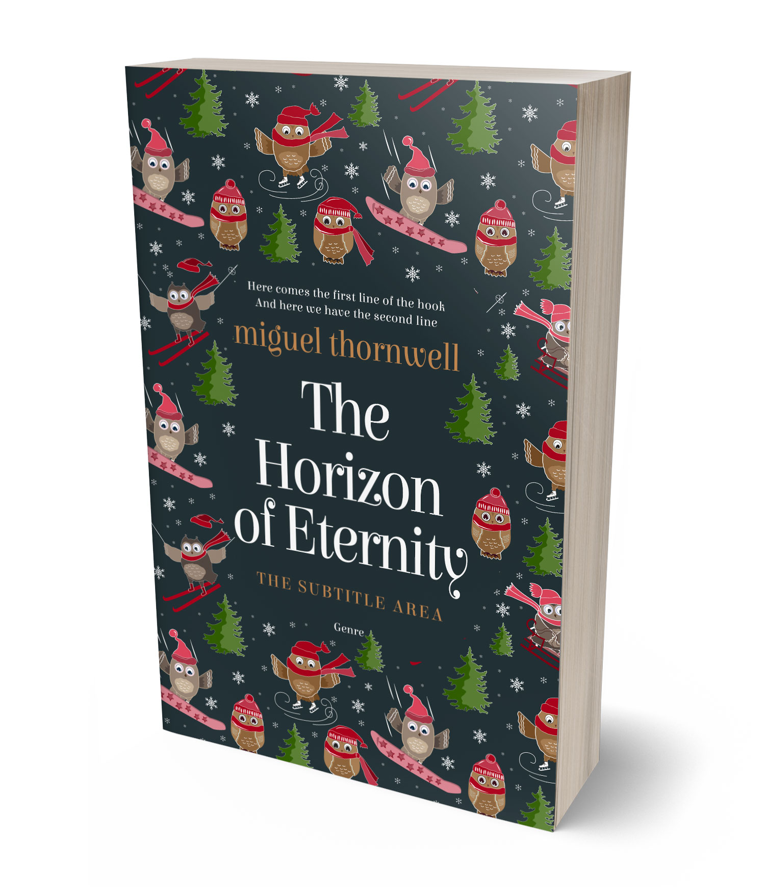 3D view of Premade Children's Book Cover - Outer Space