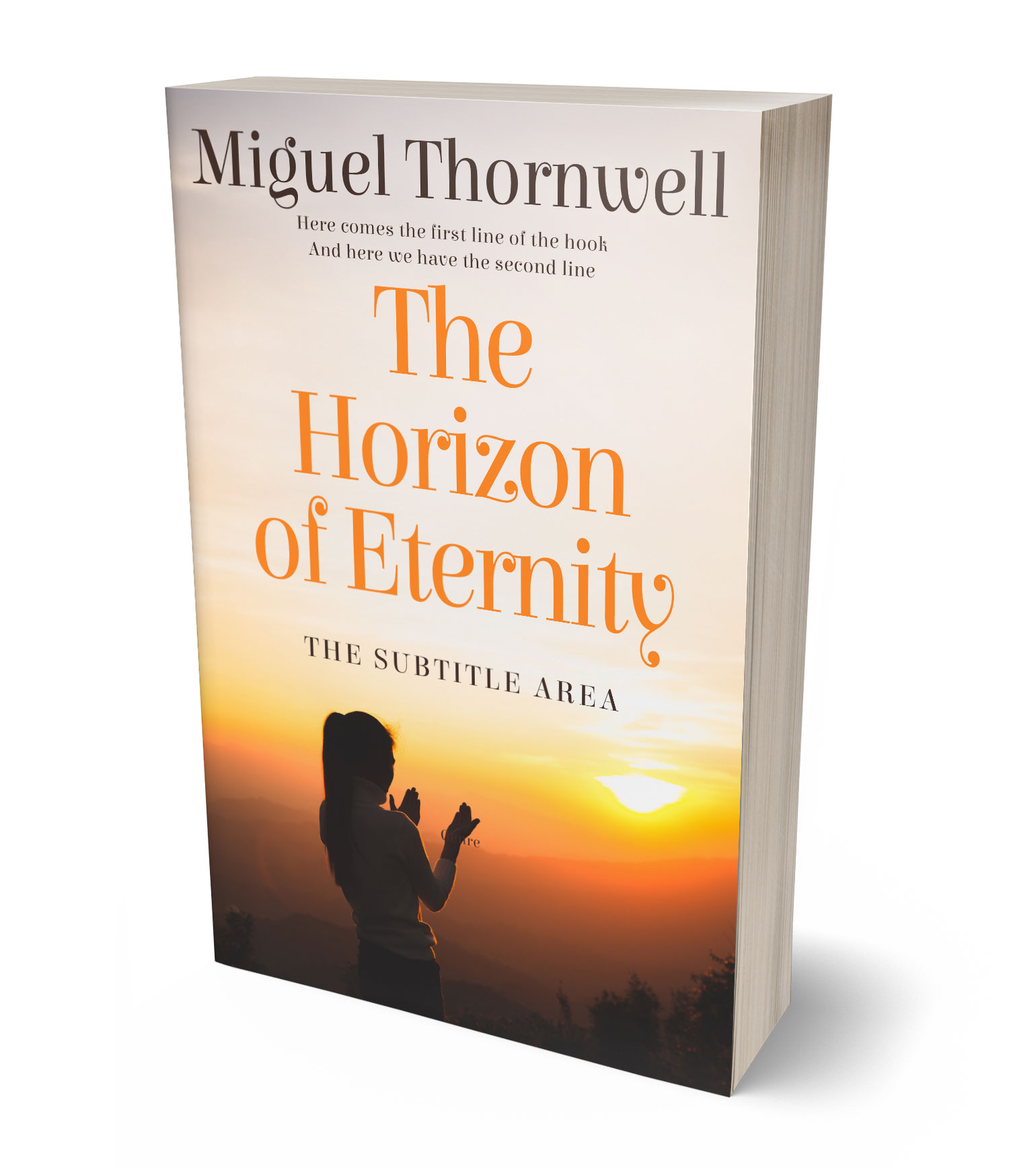 3D view of Premade Religion & Spirituality Book Cover - Janna