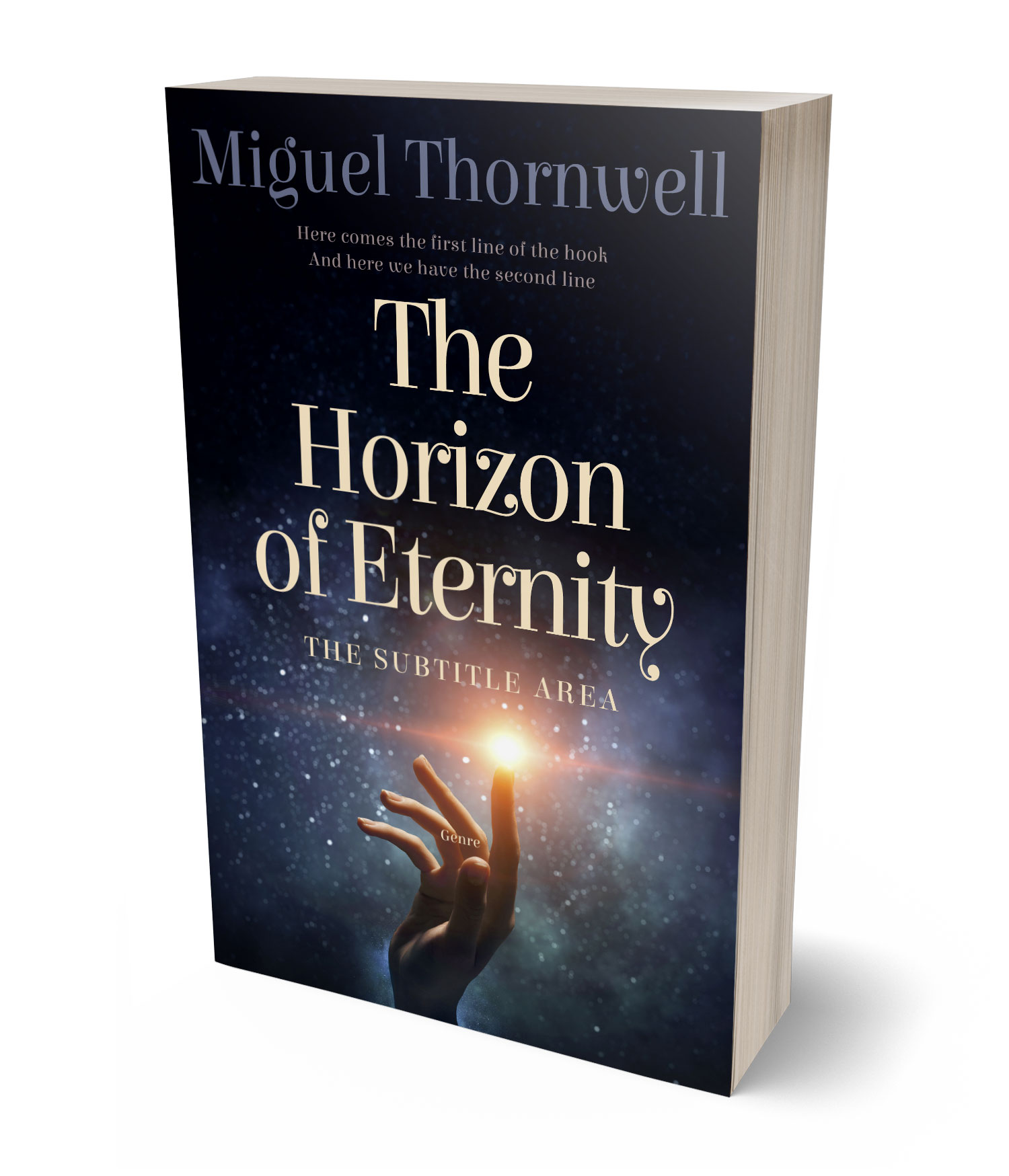 3D view of Premade Religion & Spirituality Book Cover - Mirage