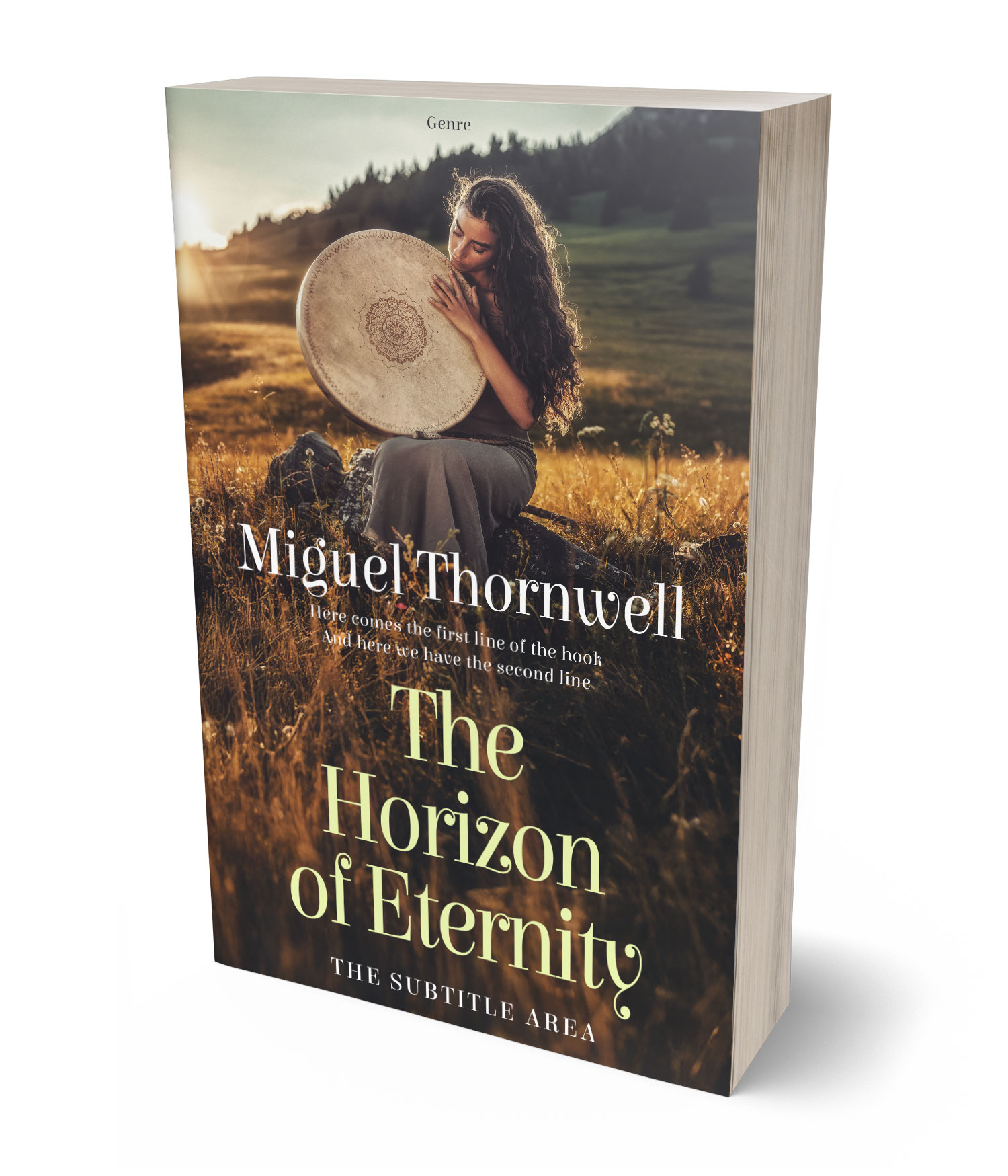 3D view of Premade Music Book Cover - Merlin