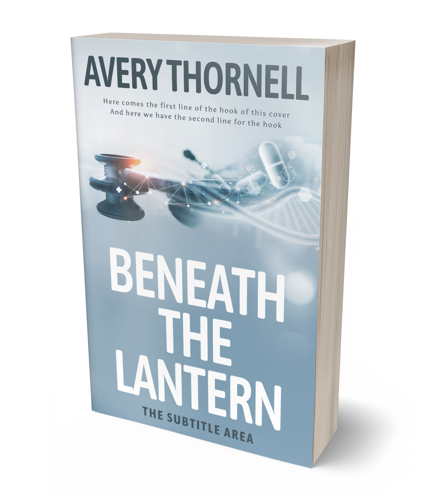 3D view of Custom & Premade  Book Cover - Casper #17730 | BookCoverZone*