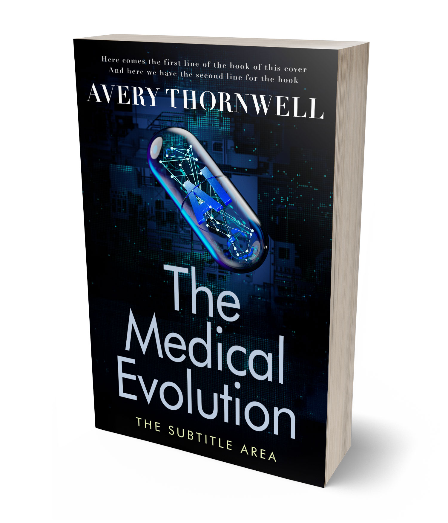 3D view of Custom & Premade Science Fiction Book Cover - Ebony #17736 | BookCoverZone*