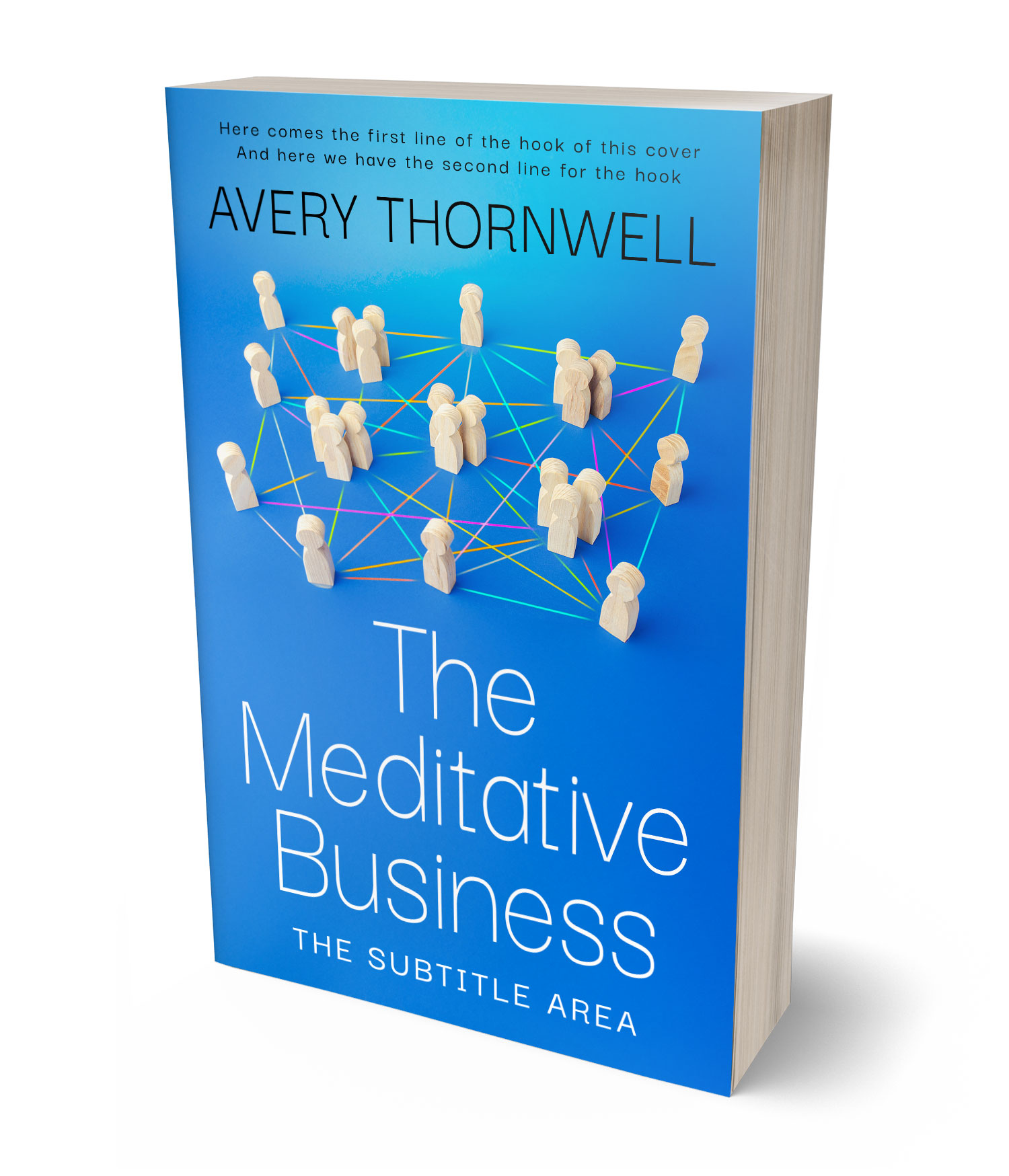 3D view of Custom & Premade  Book Cover - Curious Blue #17761 | BookCoverZone*