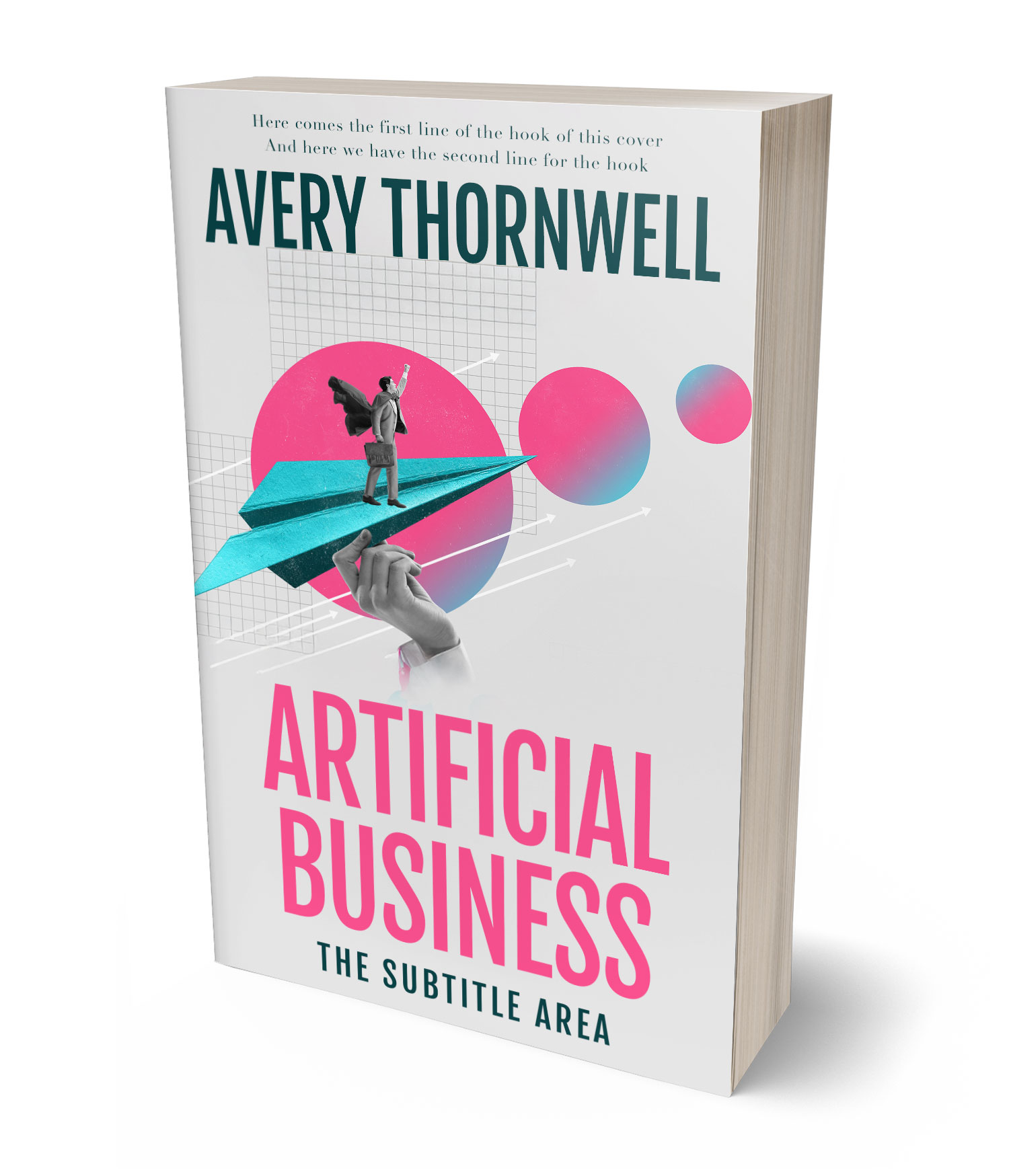 3D view of Custom & Premade  Book Cover - Bon Jour #17770 | BookCoverZone*