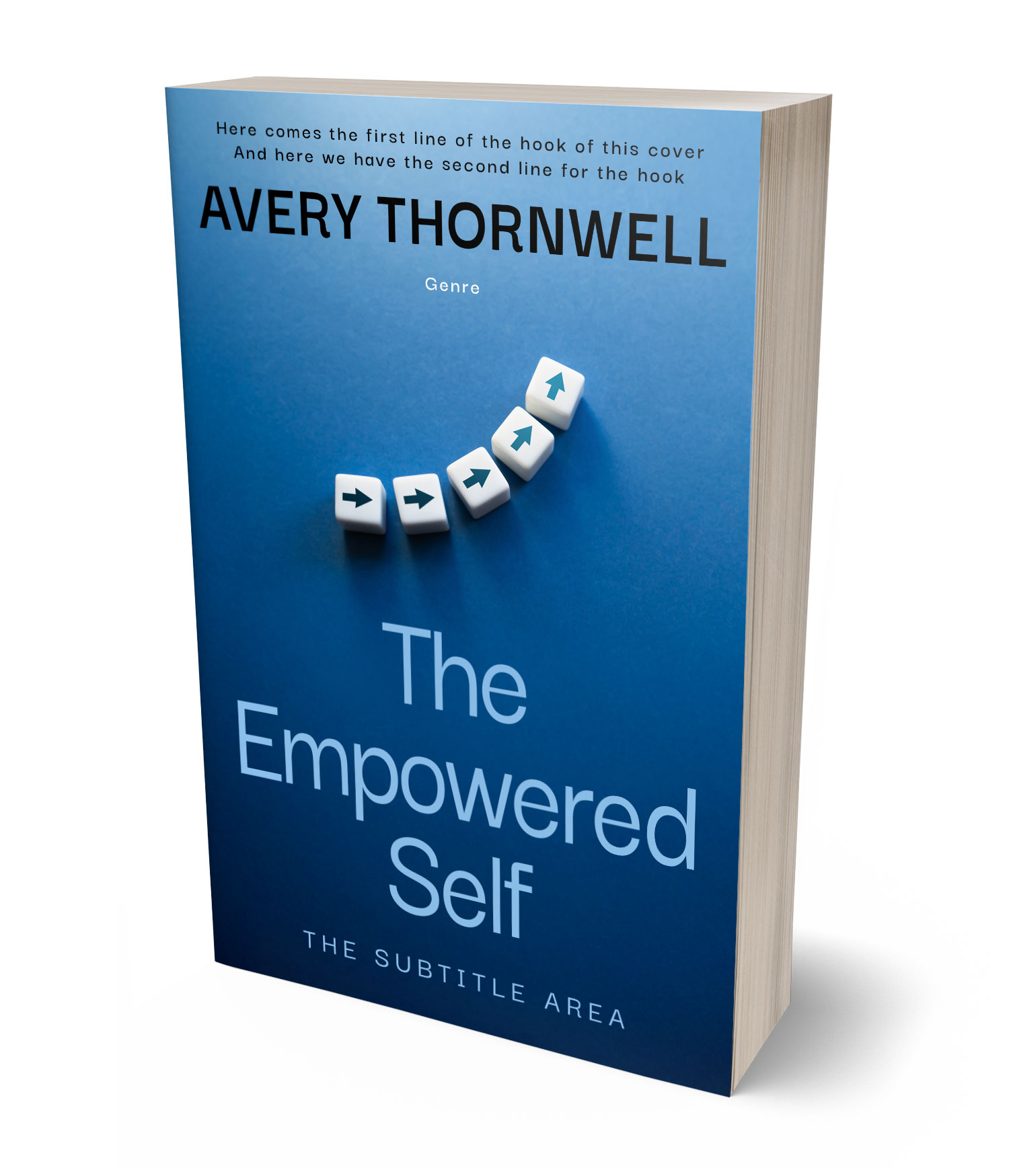 3D view of Premade Self-Improvement & Self-Help Book Cover - Venice Blue #17772 | BookCoverZone*
