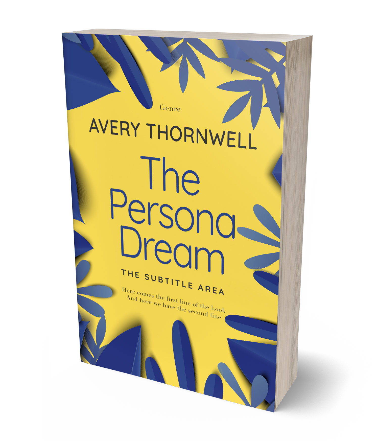 3D view of Premade Nature Book Cover - Cream Can #17774 | BookCoverZone*