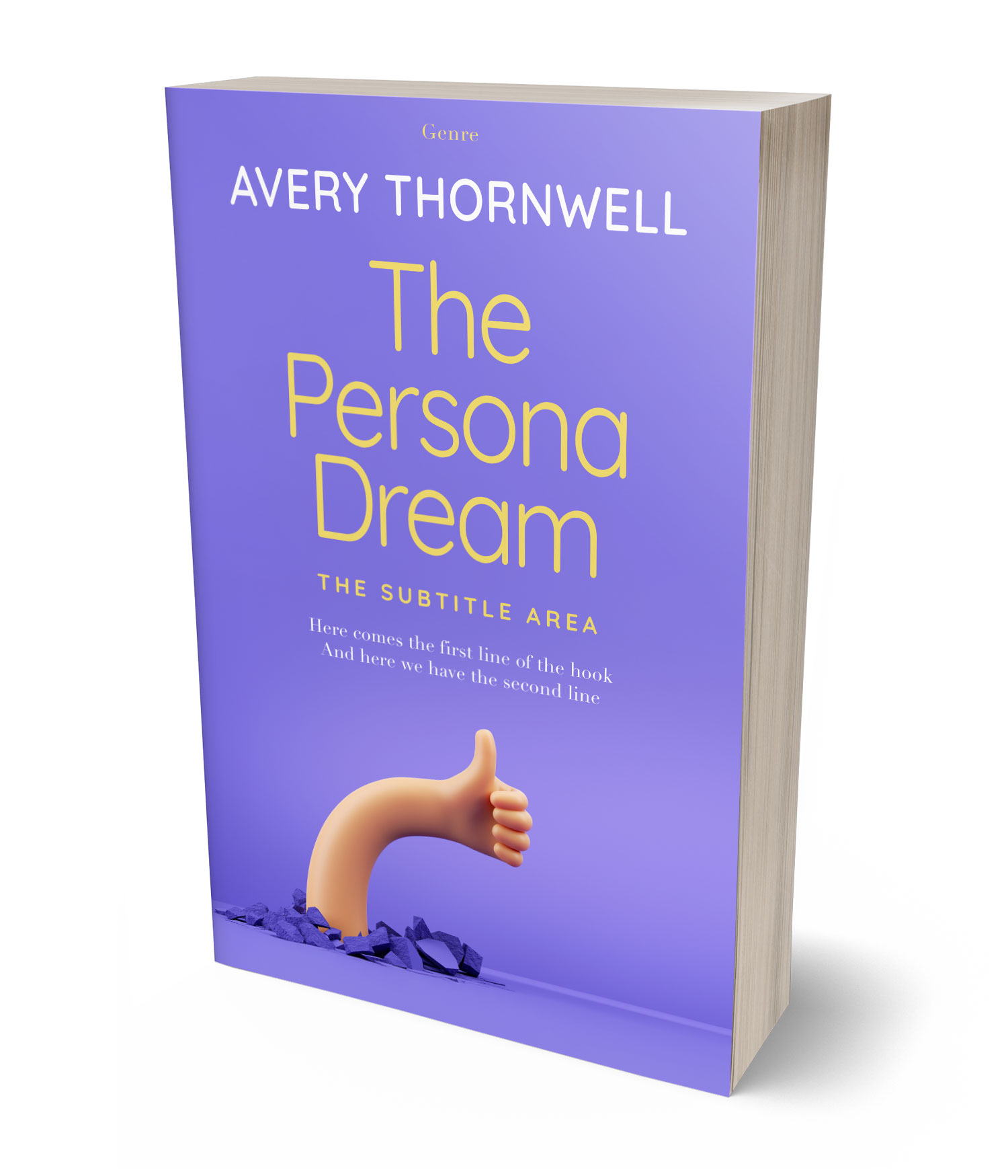 3D view of Premade Business Book Cover - Medium Purple #17776 | BookCoverZone*