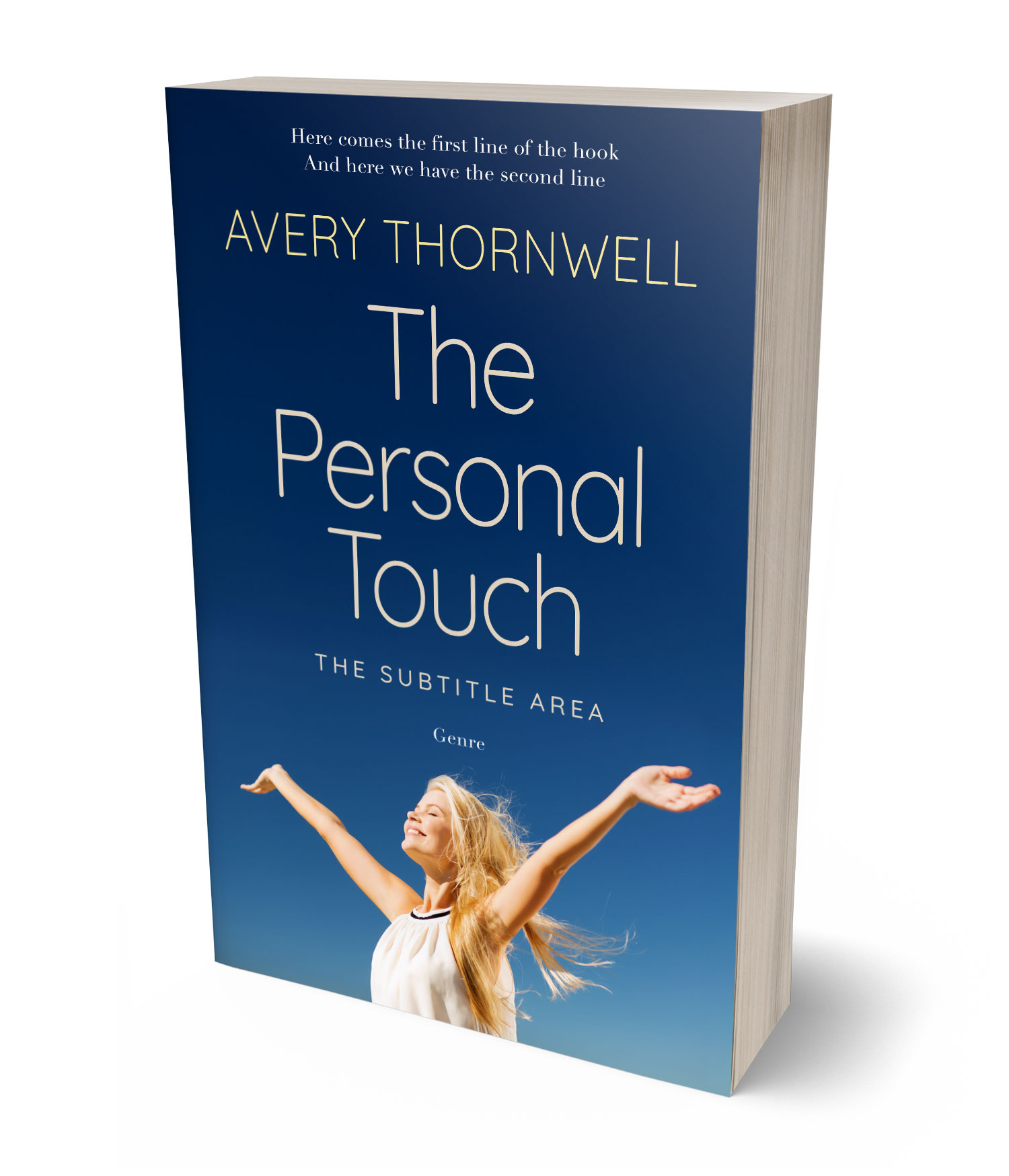 3D view of Premade Self-Improvement & Self-Help Book Cover - Chathams Blue #17778 | BookCoverZone*