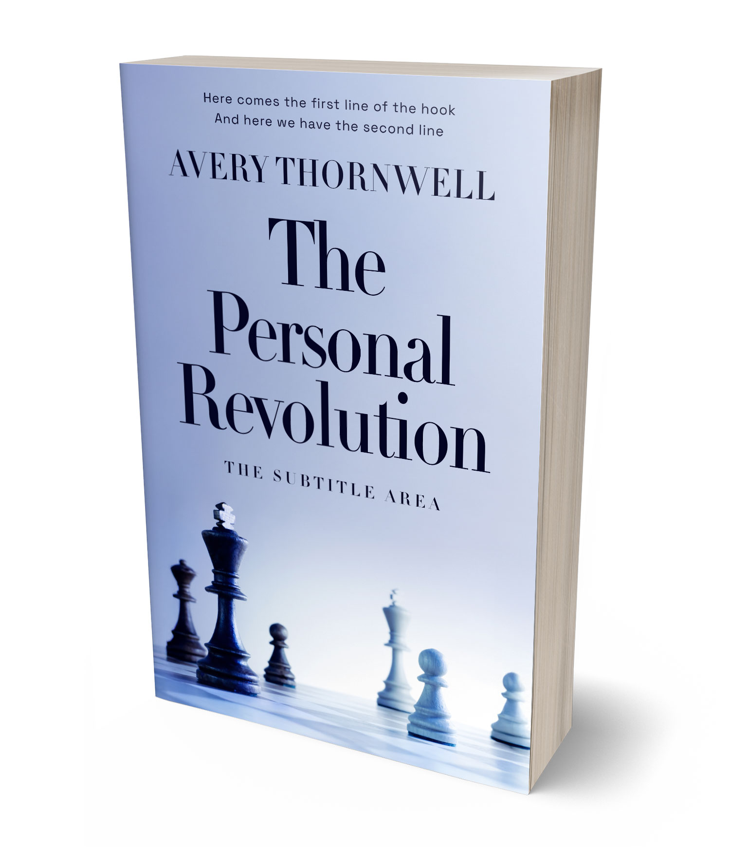 3D view of Premade Self-Improvement & Self-Help Book Cover - Periwinkle Gray #17784 | BookCoverZone*