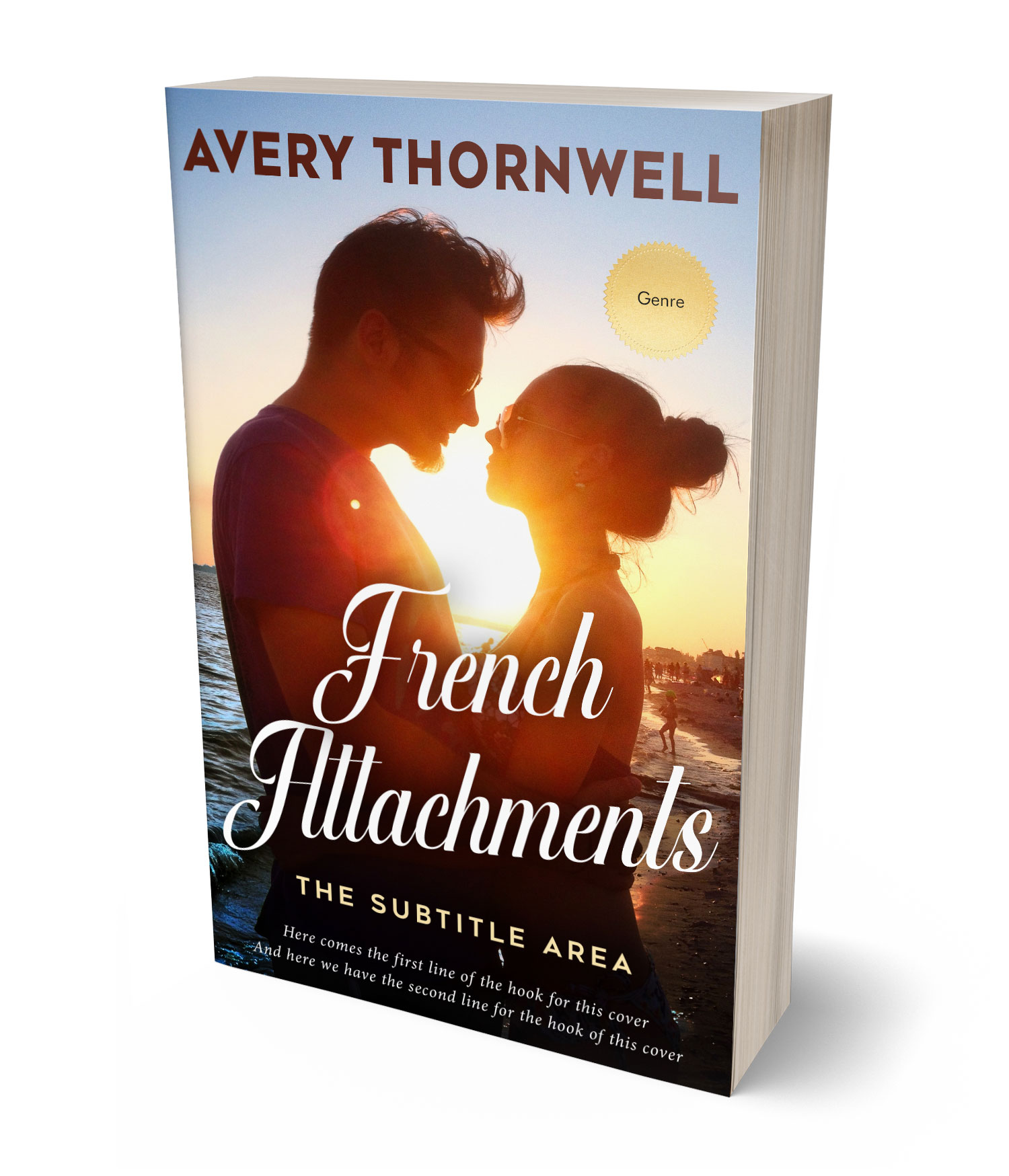 3D view of Premade Romance Book Cover - Timberwolf #17797 | BookCoverZone*