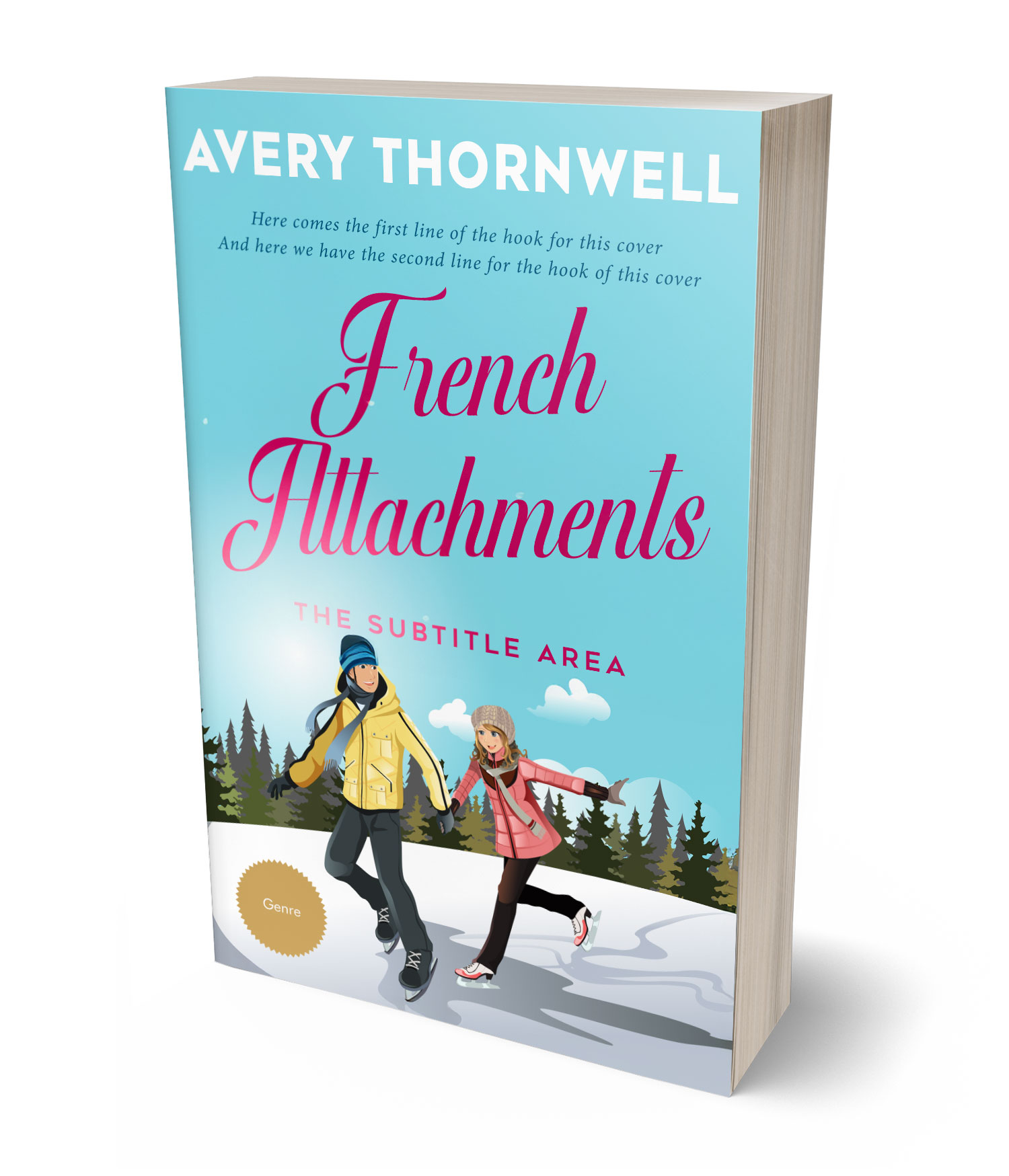 3D view of Premade Romance Book Cover - Riptide #17799 | BookCoverZone*