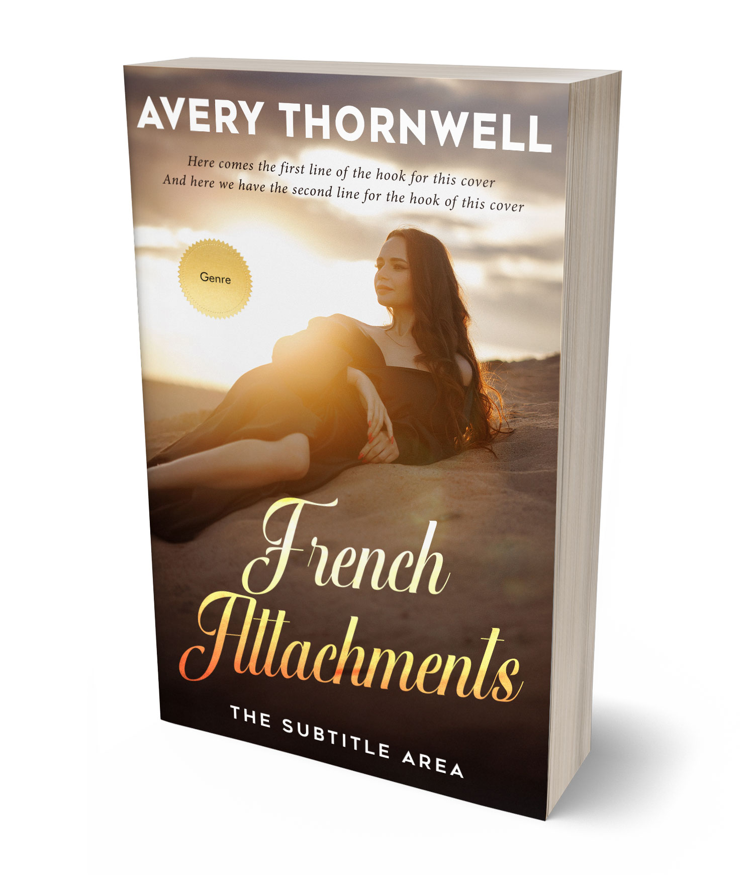 3D view of Premade Romance Book Cover - Spicy Mix #17802 | BookCoverZone*