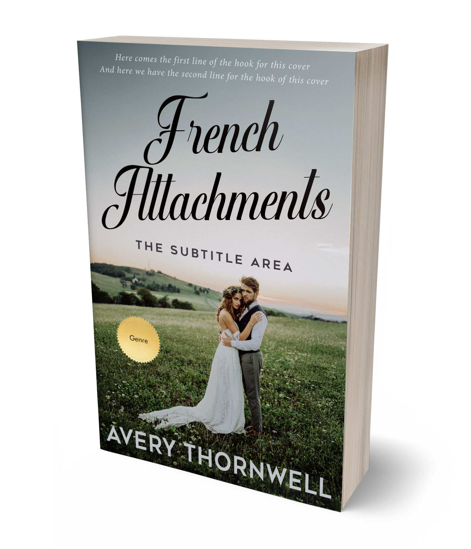 3D view of Premade Nonfiction Book Cover - Green Spring