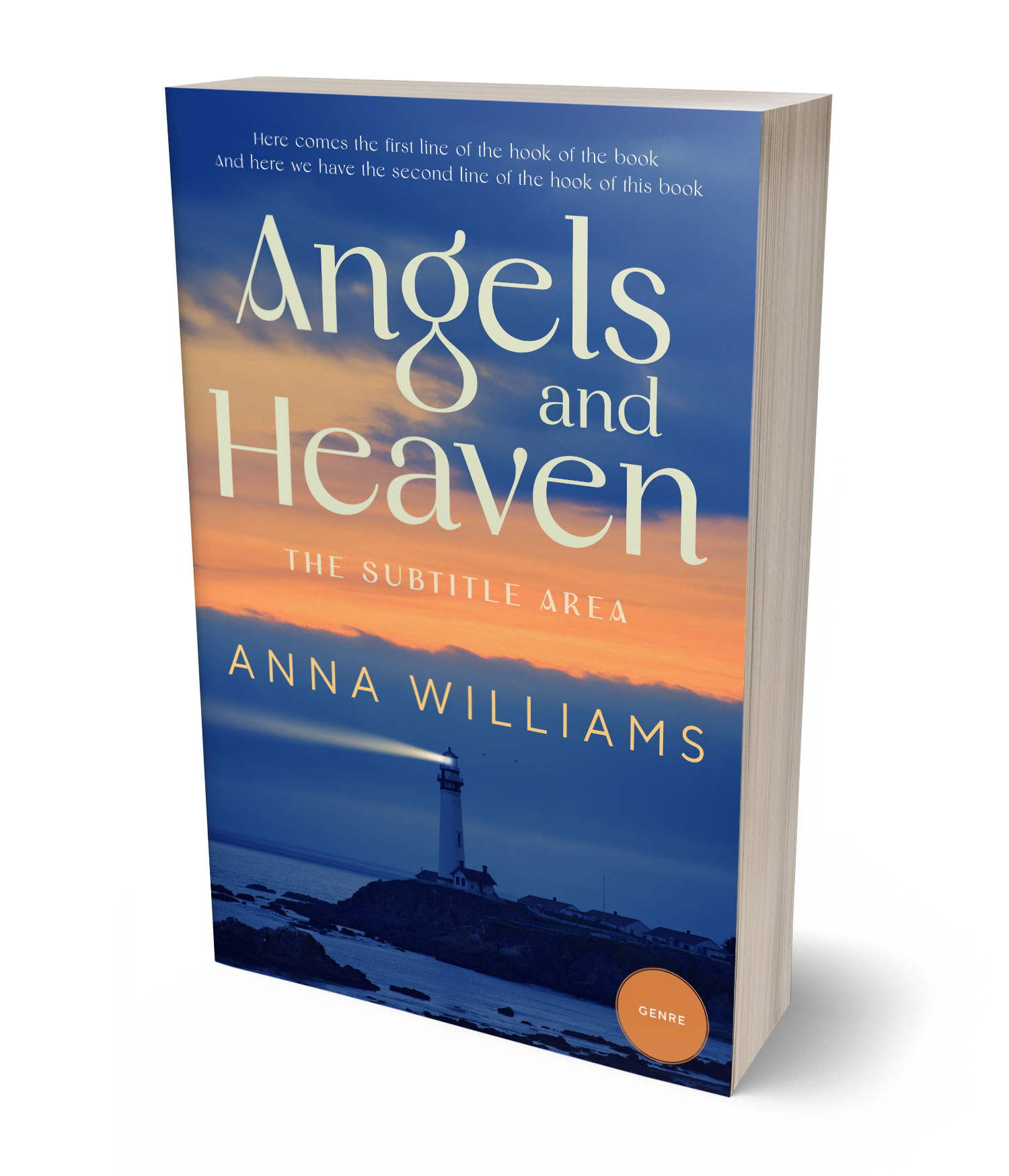 3D view of Premade Literary Fiction Book Cover - Chambray #17808 | BookCoverZone*