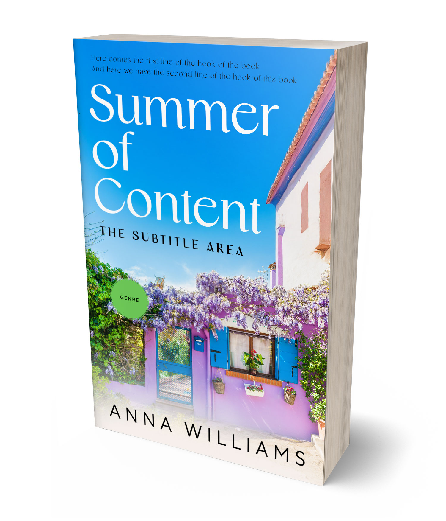 3D view of Premade Travel Book Cover - Lola #17818 | BookCoverZone*