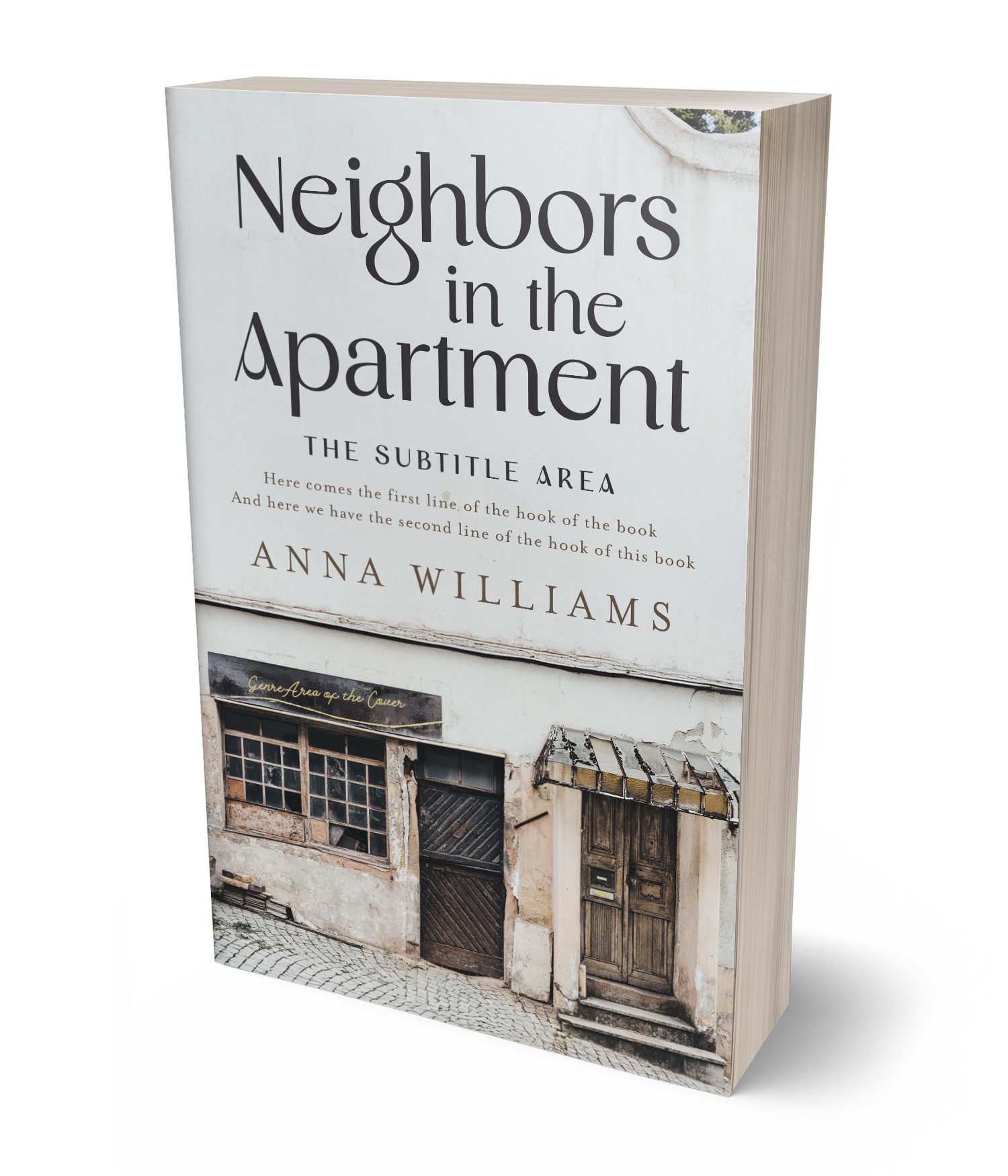 3D view of Premade Mystery & Thriller & Suspense Book Cover - Quill Gray #17823 | BookCoverZone*