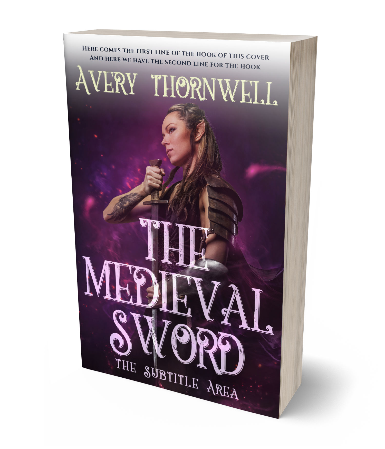 3D view of Premade Fantasy Book Cover - Livid Brown #17829 | BookCoverZone*